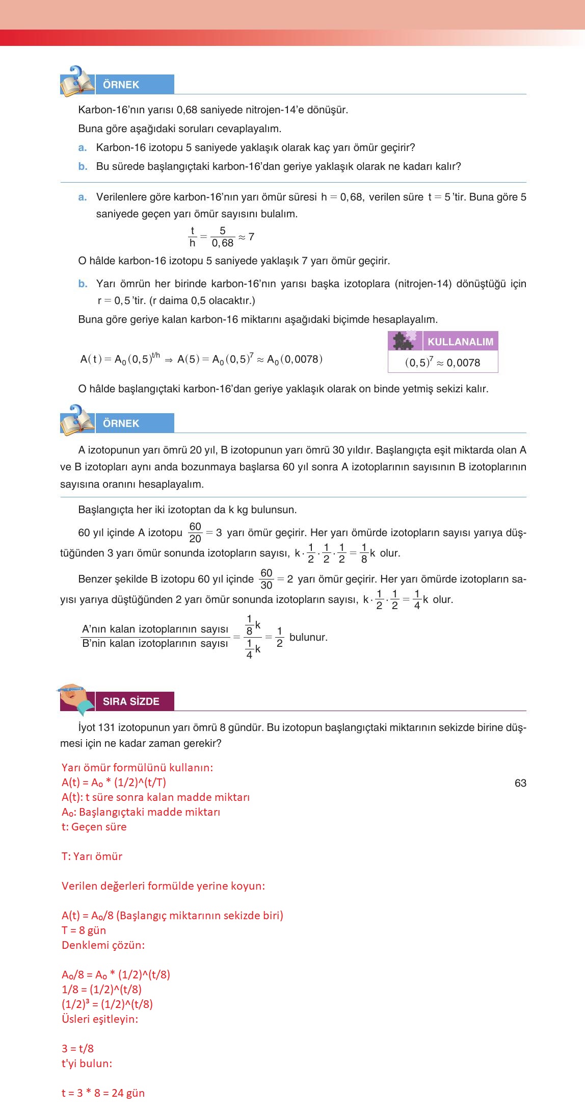 12. Sınıf Melis Yayınları Matematik Ders Kitabı Sayfa 63 Cevapları