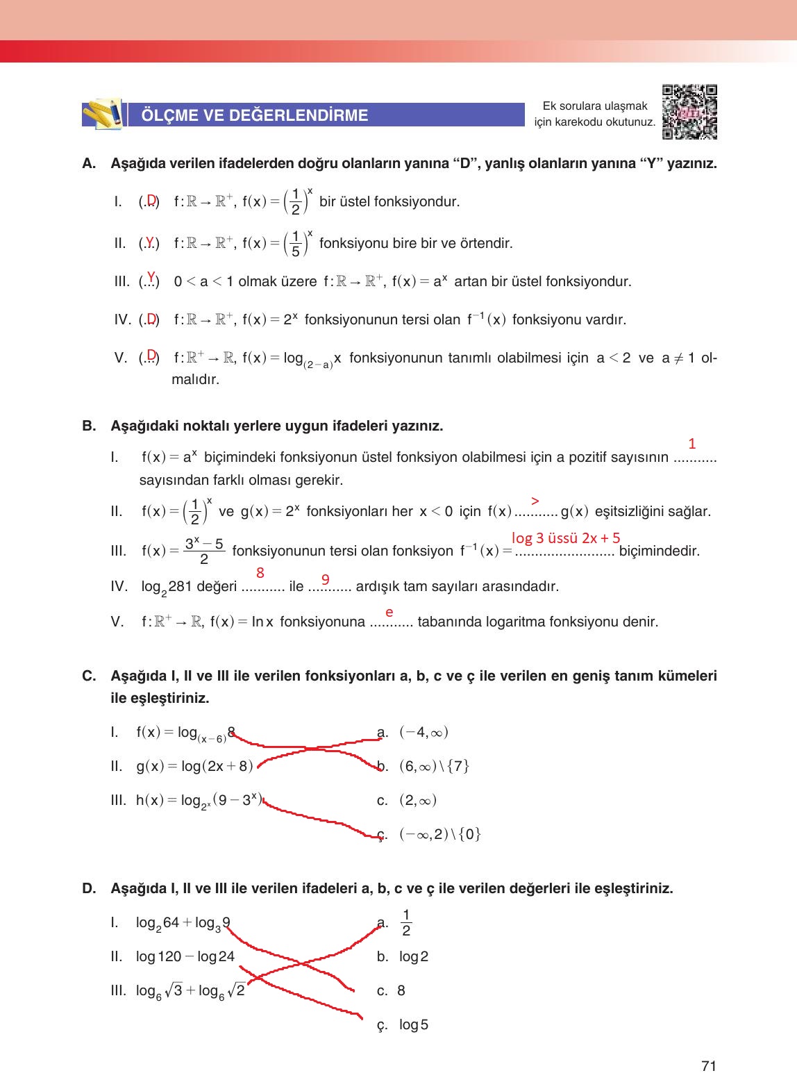12. Sınıf Melis Yayınları Matematik Ders Kitabı Sayfa 71 Cevapları 12. Sınıf Melis Yayınları Matematik Ders Kitabı Sayfa 71 Cevapları