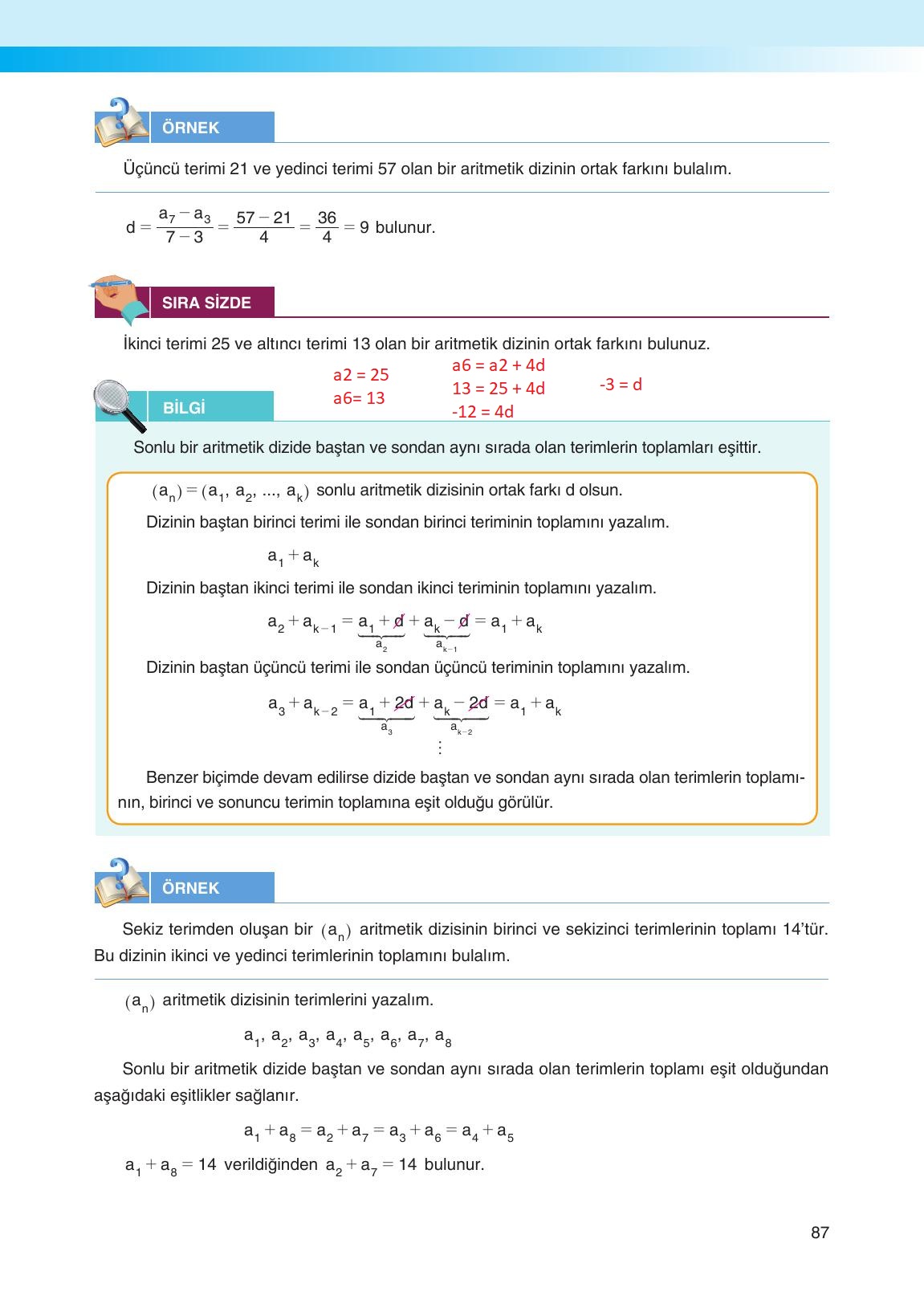 12. Sınıf Melis Yayınları Matematik Ders Kitabı Sayfa 87 Cevapları 12. Sınıf Melis Yayınları Matematik Ders Kitabı Sayfa 87 Cevapları