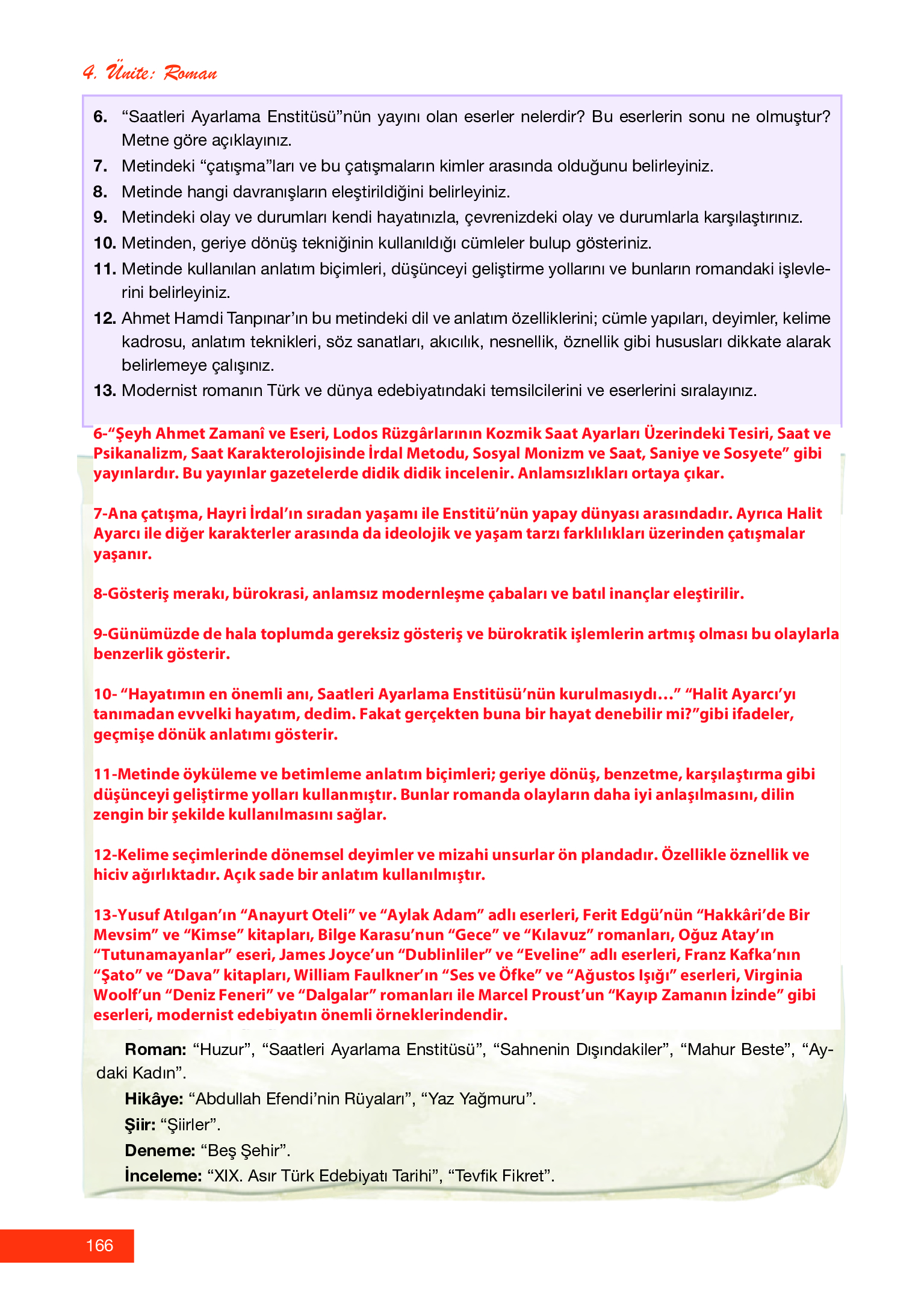 12. Sınıf Melis Yayınları Türk Dili Ve Edebiyatı Ders Kitabı Sayfa 166 Cevapları 12. Sınıf Melis Yayınları Türk Dili Ve Edebiyatı Ders Kitabı Sayfa 166 Cevapları