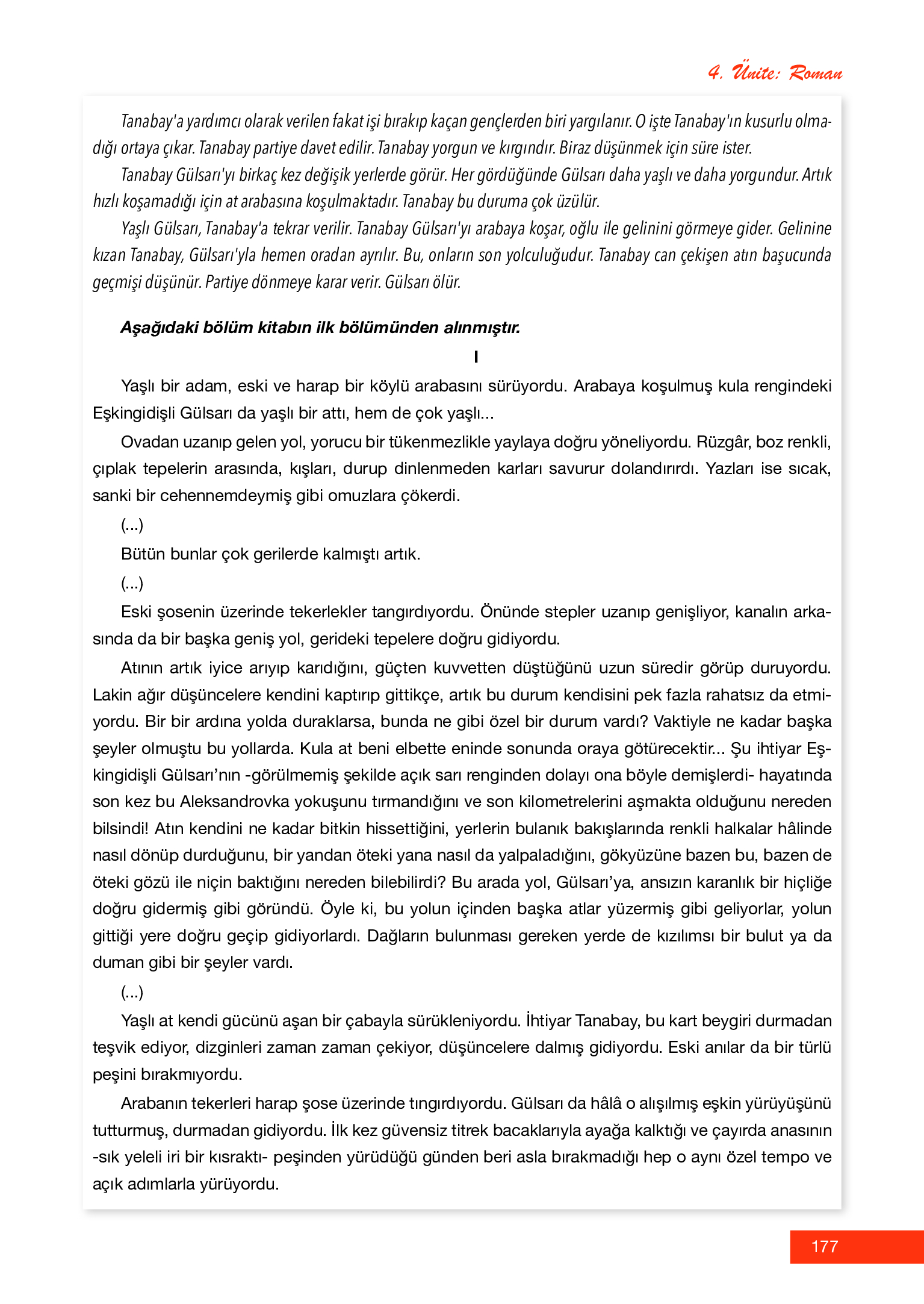 12. Sınıf Melis Yayınları Türk Dili Ve Edebiyatı Ders Kitabı Sayfa 177 Cevapları