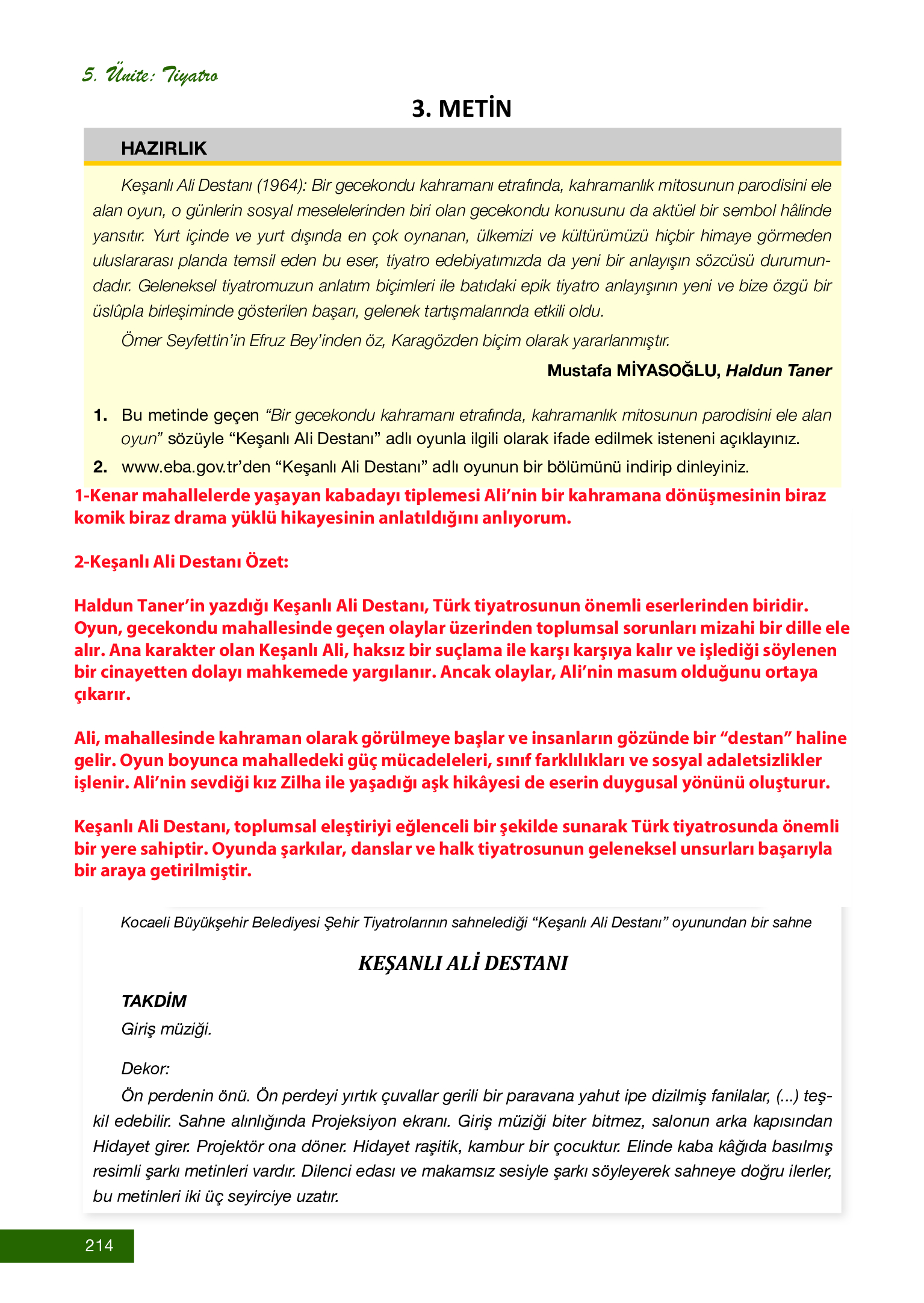12. Sınıf Melis Yayınları Türk Dili Ve Edebiyatı Ders Kitabı Sayfa 214 Cevapları 12. Sınıf Melis Yayınları Türk Dili Ve Edebiyatı Ders Kitabı Sayfa 214 Cevapları