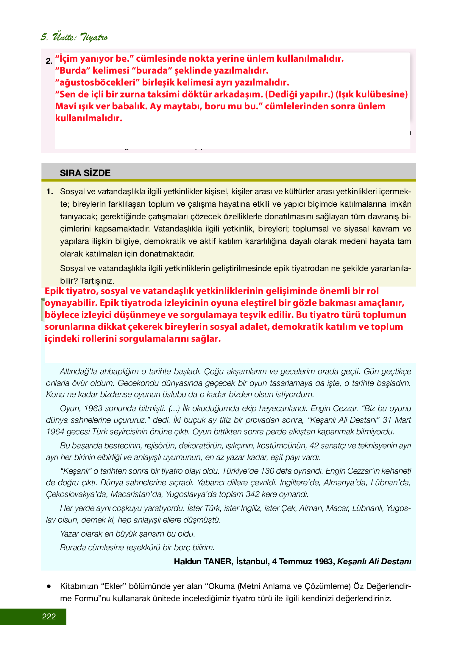 12. Sınıf Melis Yayınları Türk Dili Ve Edebiyatı Ders Kitabı Sayfa 222 Cevapları 12. Sınıf Melis Yayınları Türk Dili Ve Edebiyatı Ders Kitabı Sayfa 222 Cevapları