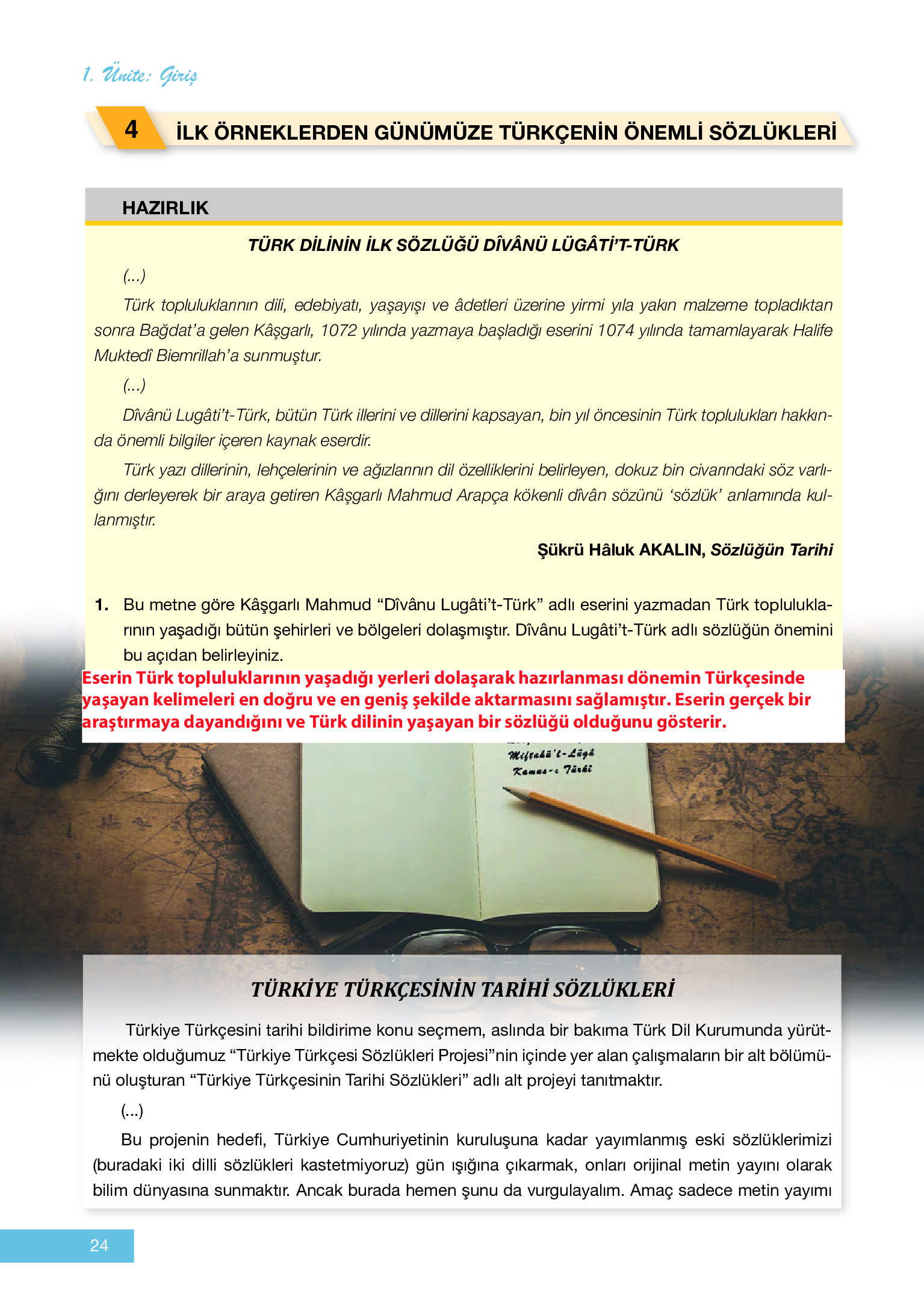 12. Sınıf Melis Yayınları Türk Dili Ve Edebiyatı Ders Kitabı Sayfa 24 Cevapları