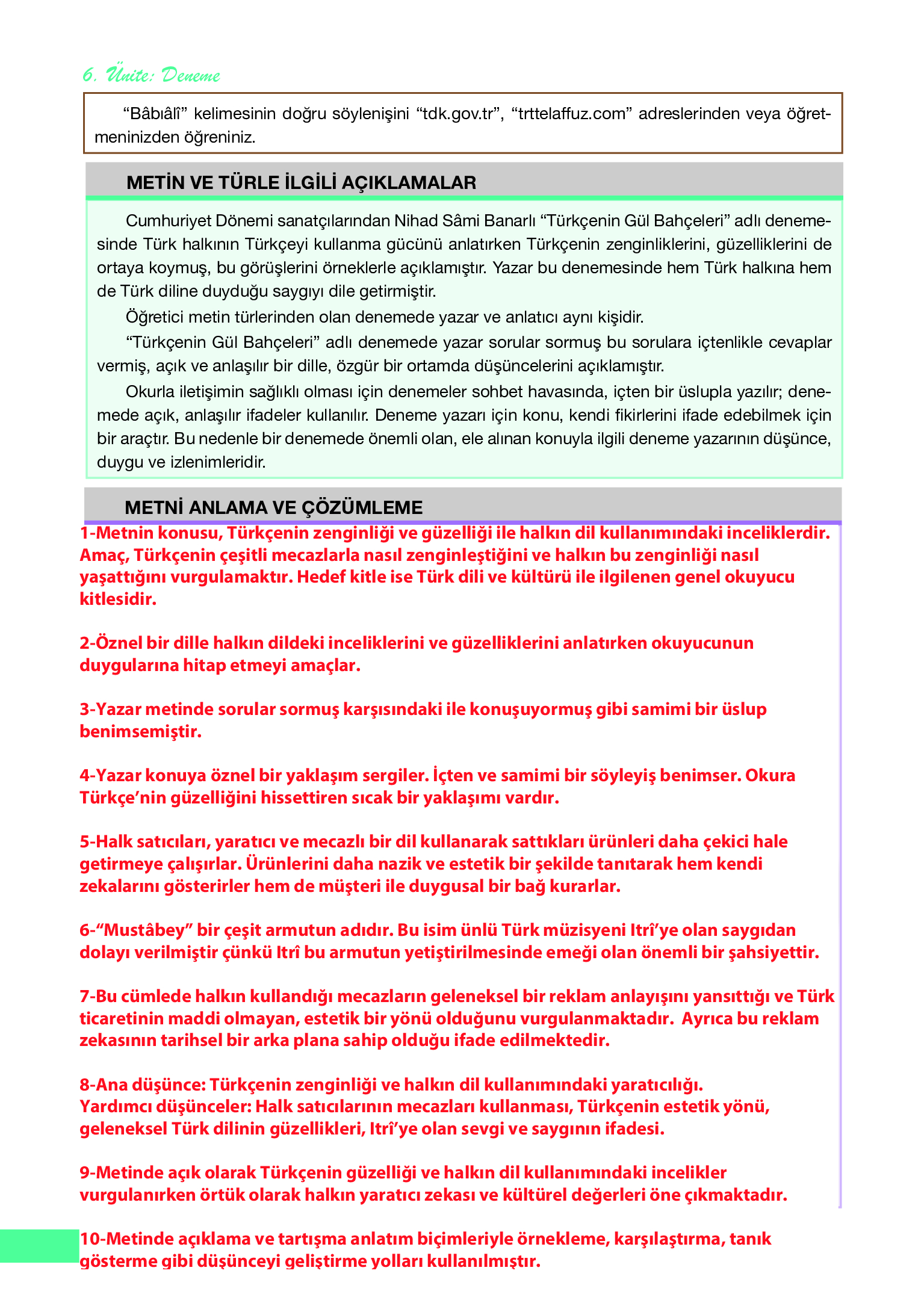 12. Sınıf Melis Yayınları Türk Dili Ve Edebiyatı Ders Kitabı Sayfa 240 Cevapları 12. Sınıf Melis Yayınları Türk Dili Ve Edebiyatı Ders Kitabı Sayfa 240 Cevapları