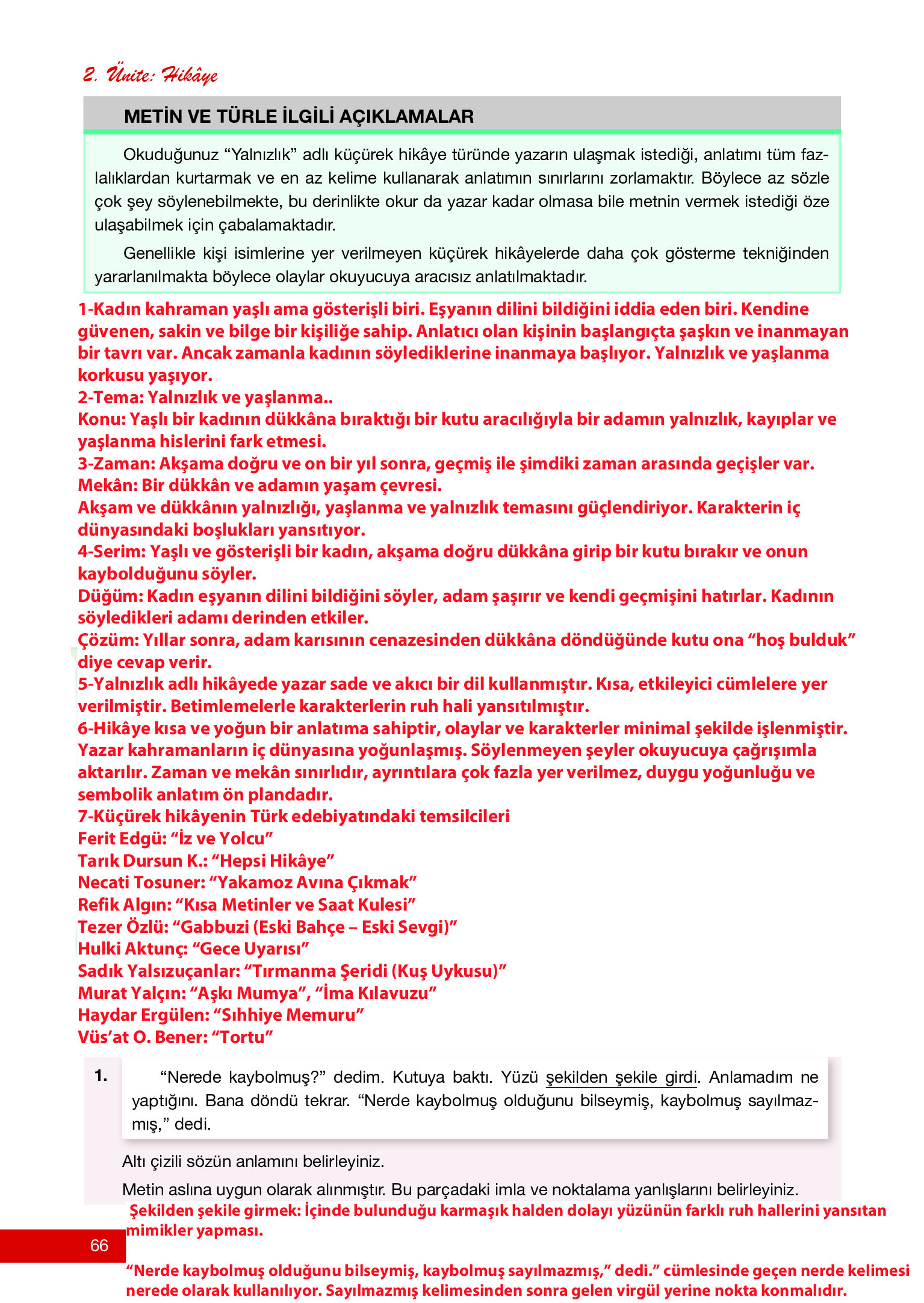 12. Sınıf Melis Yayınları Türk Dili Ve Edebiyatı Ders Kitabı Sayfa 66 Cevapları 12. Sınıf Melis Yayınları Türk Dili Ve Edebiyatı Ders Kitabı Sayfa 66 Cevapları
