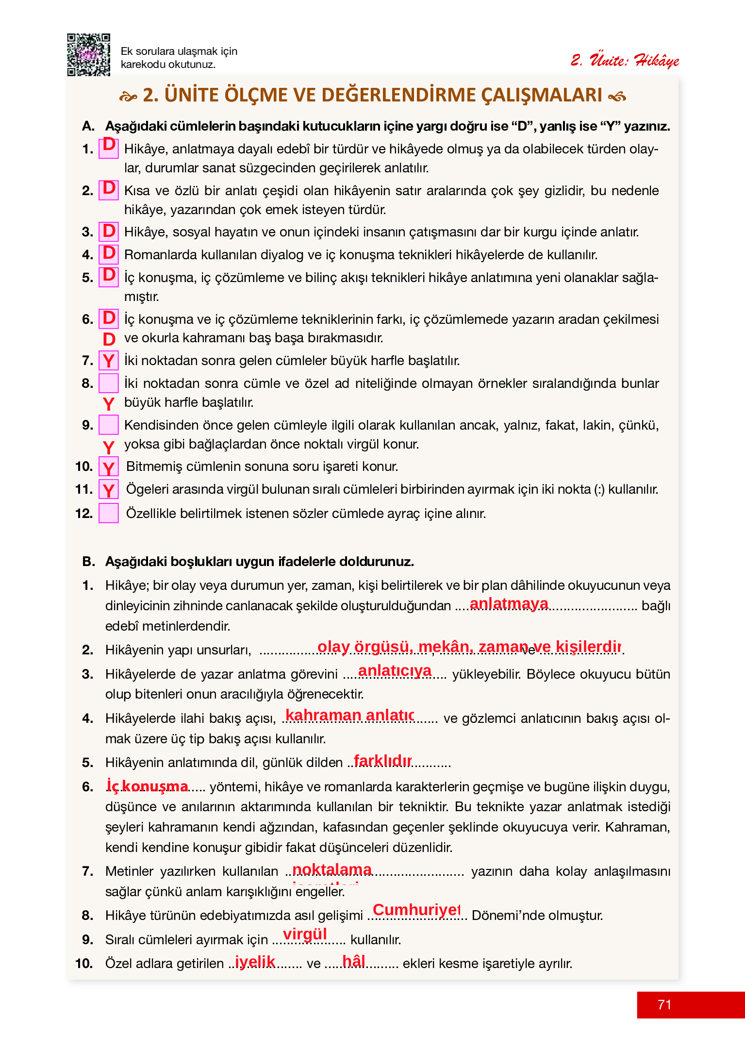 12. Sınıf Melis Yayınları Türk Dili Ve Edebiyatı Ders Kitabı Sayfa 71 Cevapları 12. Sınıf Melis Yayınları Türk Dili Ve Edebiyatı Ders Kitabı Sayfa 71 Cevapları