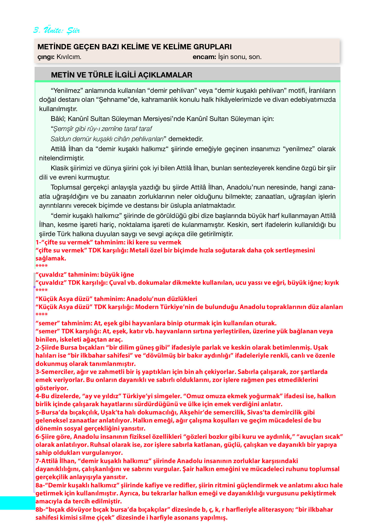 12. Sınıf Melis Yayınları Türk Dili Ve Edebiyatı Ders Kitabı Sayfa 92 Cevapları 12. Sınıf Melis Yayınları Türk Dili Ve Edebiyatı Ders Kitabı Sayfa 92 Cevapları