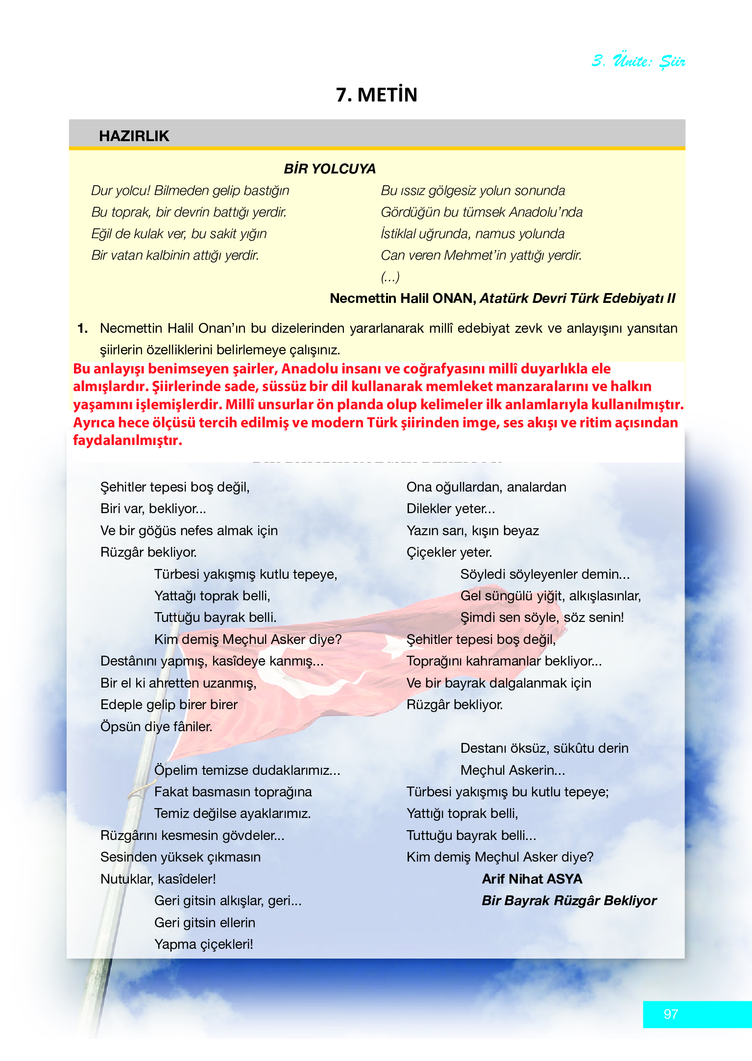 12. Sınıf Melis Yayınları Türk Dili Ve Edebiyatı Ders Kitabı Sayfa 97 Cevapları 12. Sınıf Melis Yayınları Türk Dili Ve Edebiyatı Ders Kitabı Sayfa 97 Cevapları