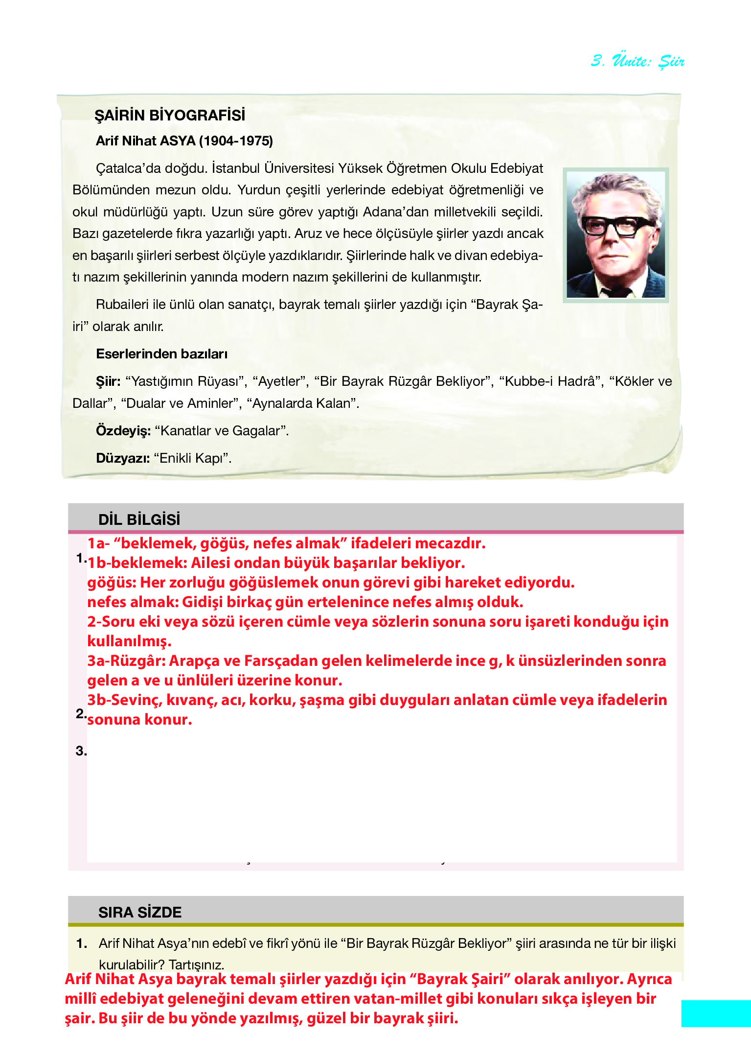 12. Sınıf Melis Yayınları Türk Dili Ve Edebiyatı Ders Kitabı Sayfa 99 Cevapları