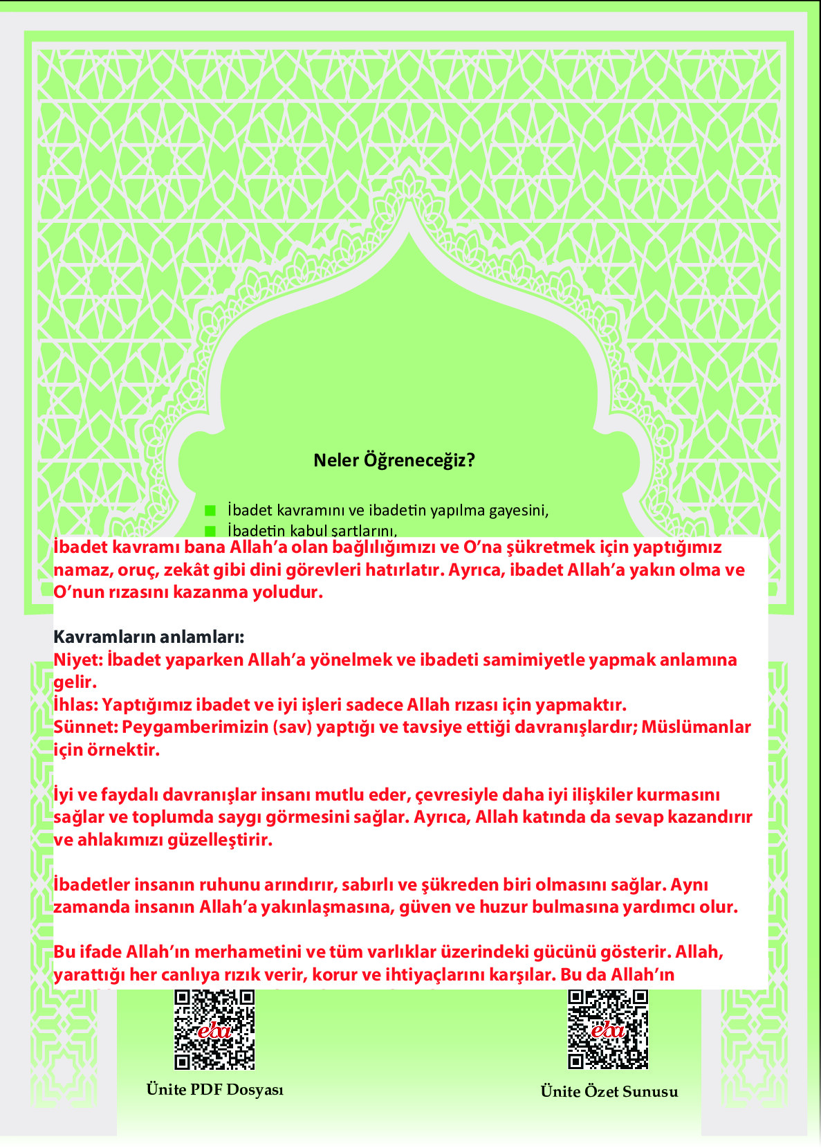 6. Sınıf Meb Yayınları Temel Dini Bilgiler İslam 1 Ders Kitabı Sayfa 33 Cevapları