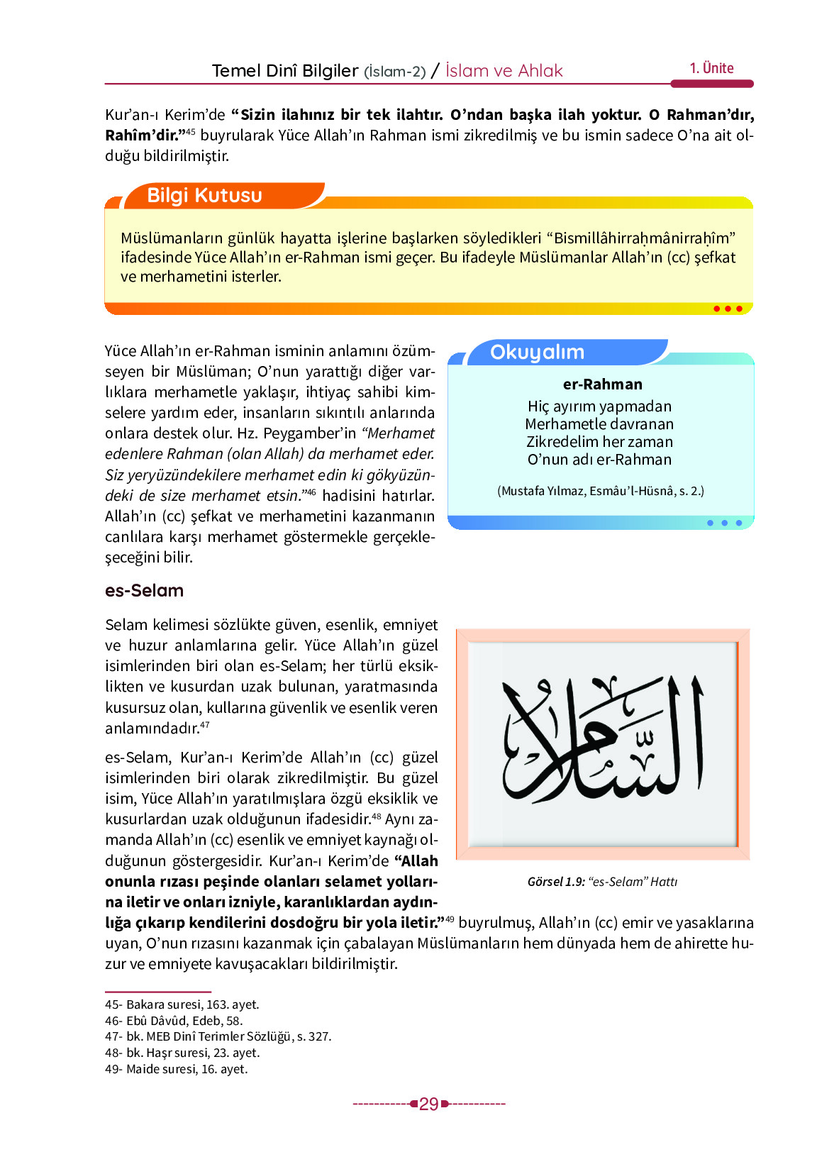 6. Sınıf Meb Yayınları Temel Dini Bilgiler İslam 2 Ders Kitabı Sayfa 29 Cevapları 6. Sınıf Meb Yayınları Temel Dini Bilgiler İslam 2 Ders Kitabı Sayfa 29 Cevapları