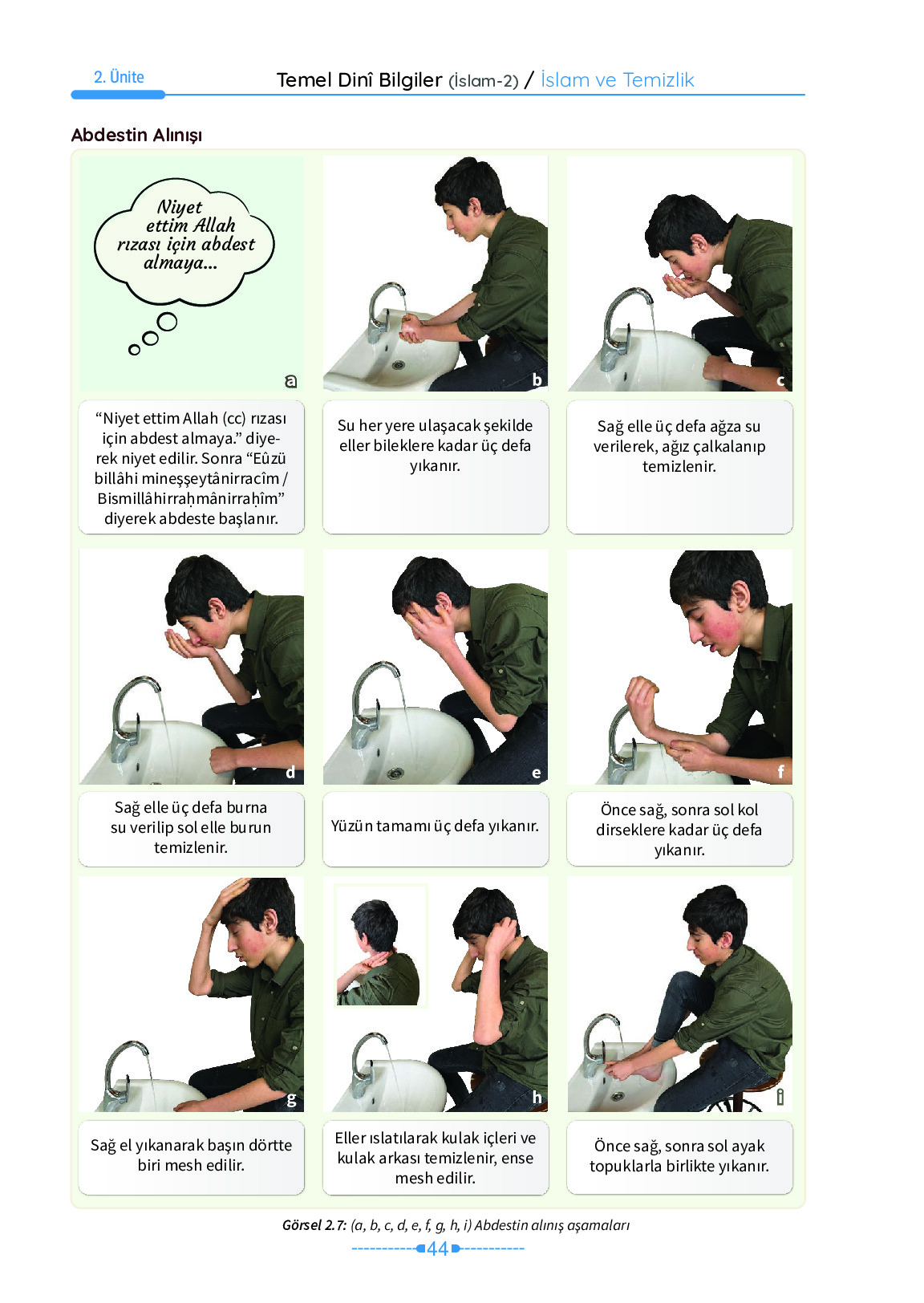 6. Sınıf Meb Yayınları Temel Dini Bilgiler İslam 2 Ders Kitabı Sayfa 44 Cevapları