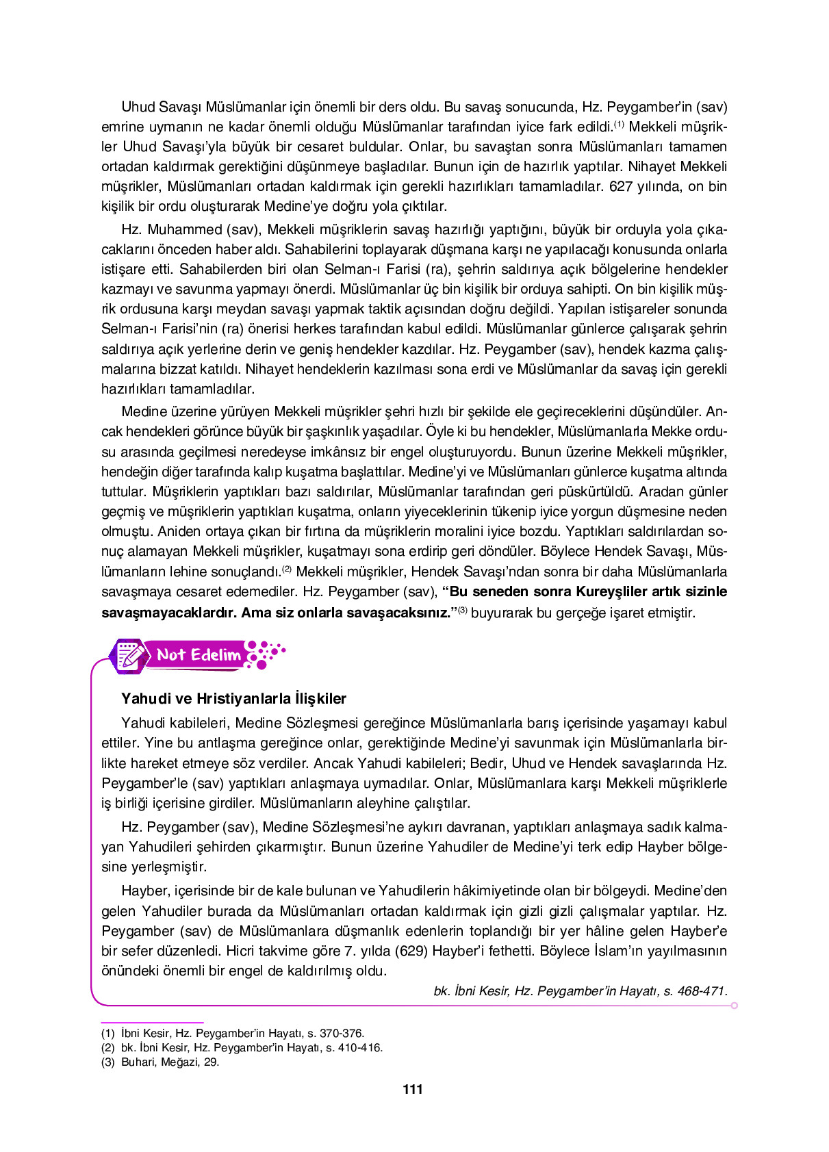 6. Sınıf Sdr Dikey Yayıncılık Din Kültürü Ve Ahlak Bilgisi Ders Kitabı Sayfa 111 Cevapları