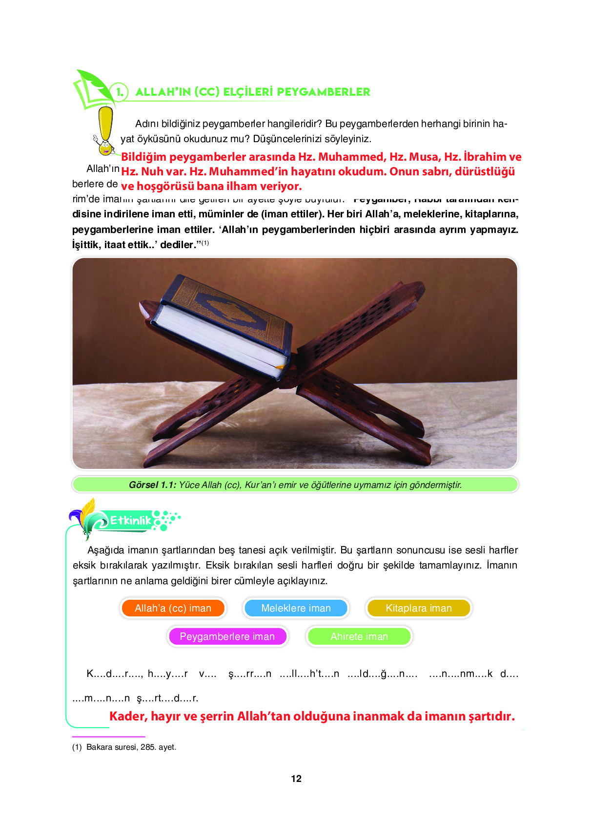 6. Sınıf Sdr Dikey Yayıncılık Din Kültürü Ve Ahlak Bilgisi Ders Kitabı Sayfa 12 Cevapları 6. Sınıf Sdr Dikey Yayıncılık Din Kültürü Ve Ahlak Bilgisi Ders Kitabı Sayfa 12 Cevapları