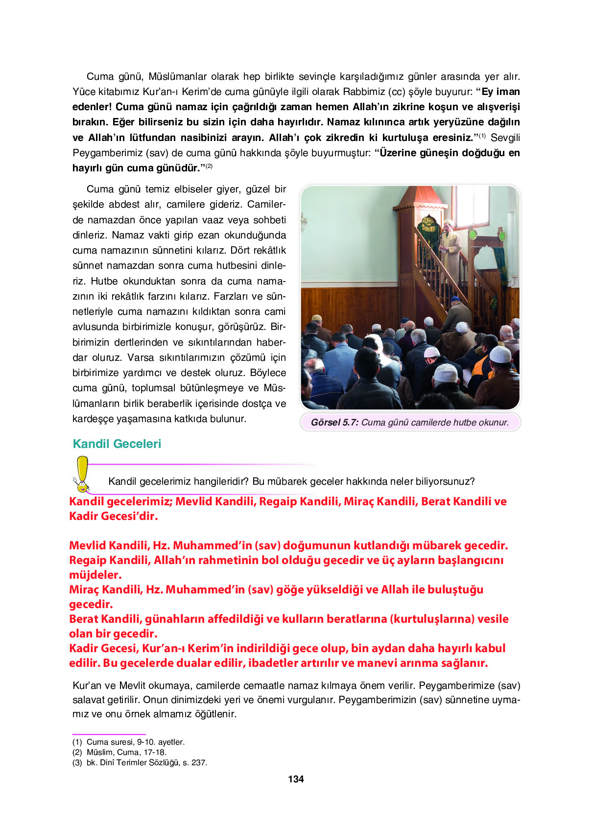 6. Sınıf Sdr Dikey Yayıncılık Din Kültürü Ve Ahlak Bilgisi Ders Kitabı Sayfa 134 Cevapları