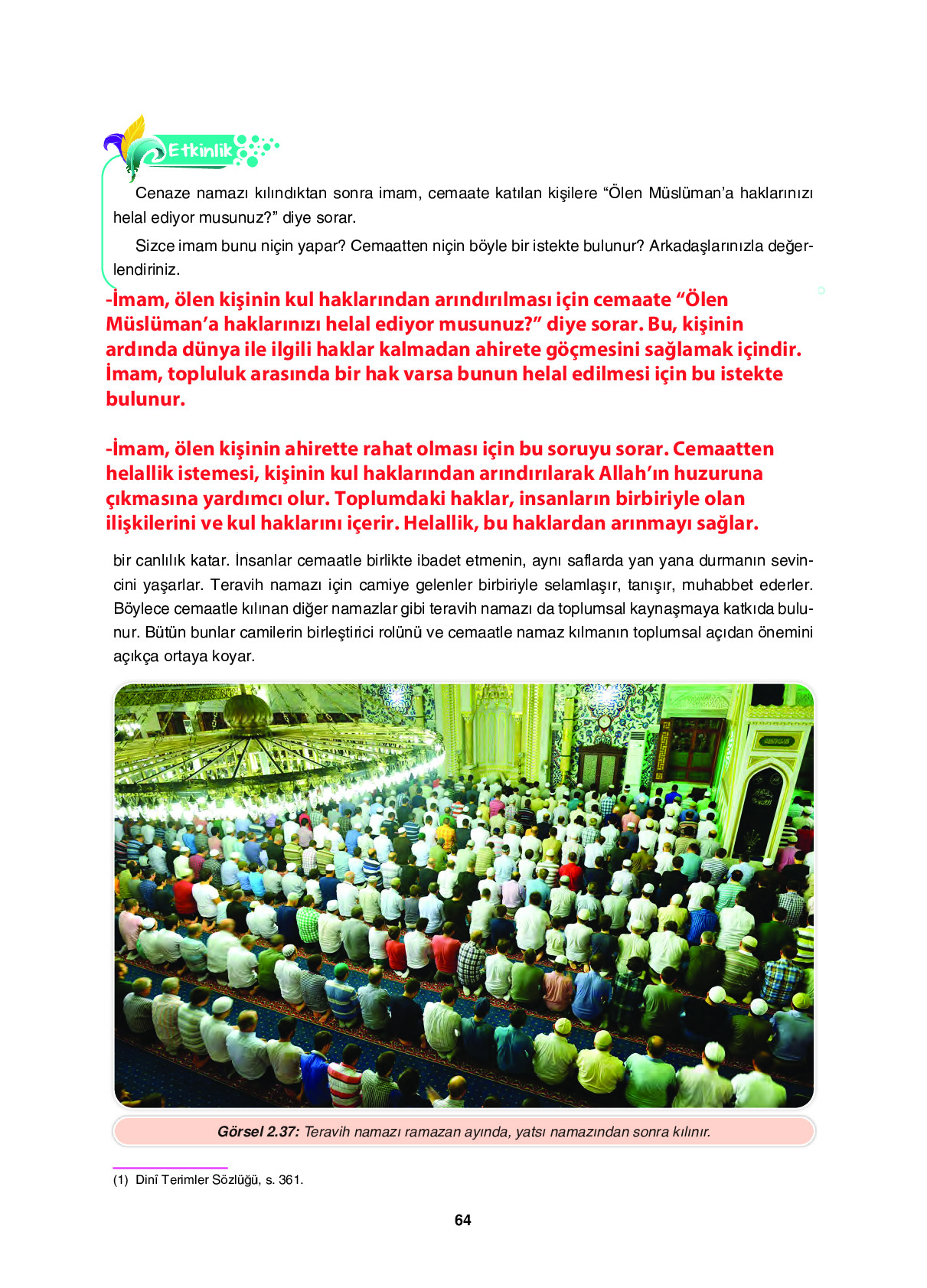 6. Sınıf Sdr Dikey Yayıncılık Din Kültürü Ve Ahlak Bilgisi Ders Kitabı Sayfa 64 Cevapları