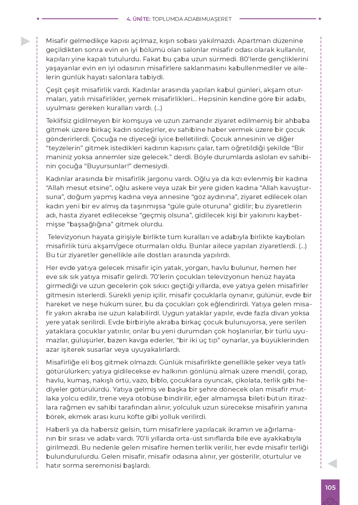 9. Sınıf Meb Yayınları Adabımuaşeret Ders Kitabı Sayfa 105 Cevapları