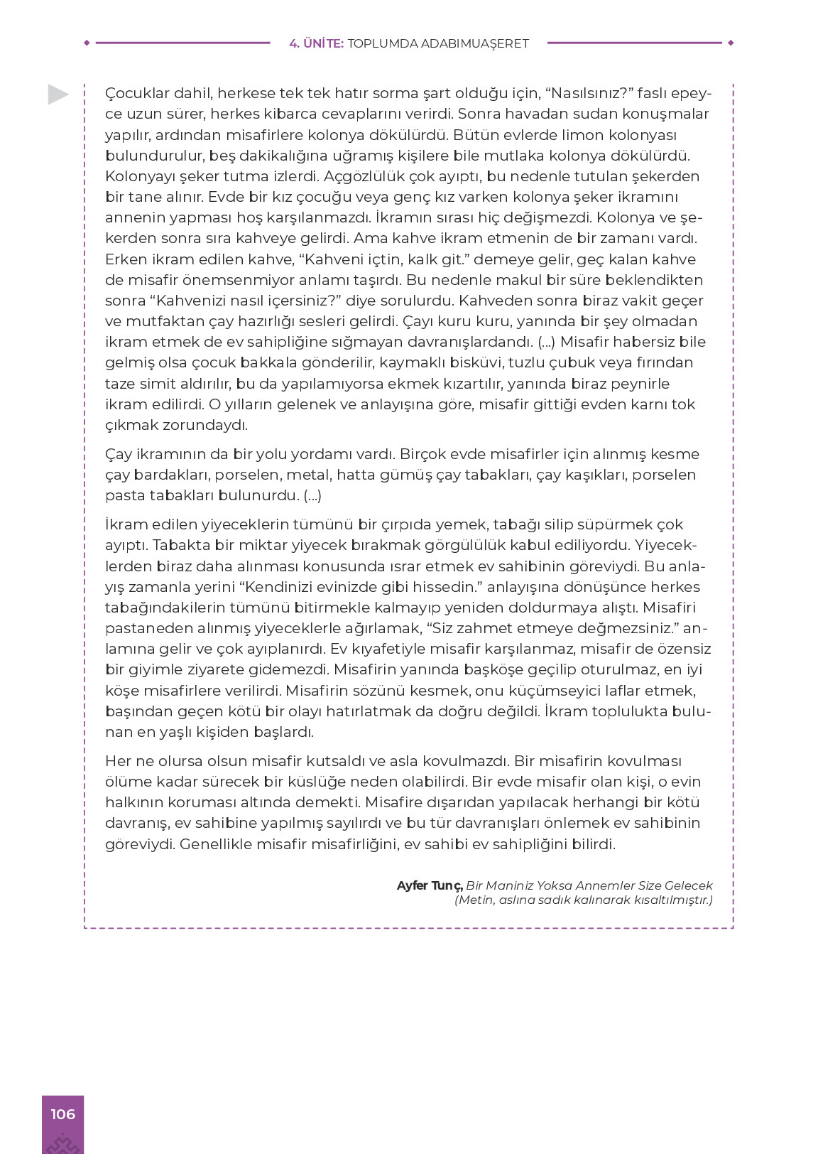 9. Sınıf Meb Yayınları Adabımuaşeret Ders Kitabı Sayfa 106 Cevapları 9. Sınıf Meb Yayınları Adabımuaşeret Ders Kitabı Sayfa 106 Cevapları