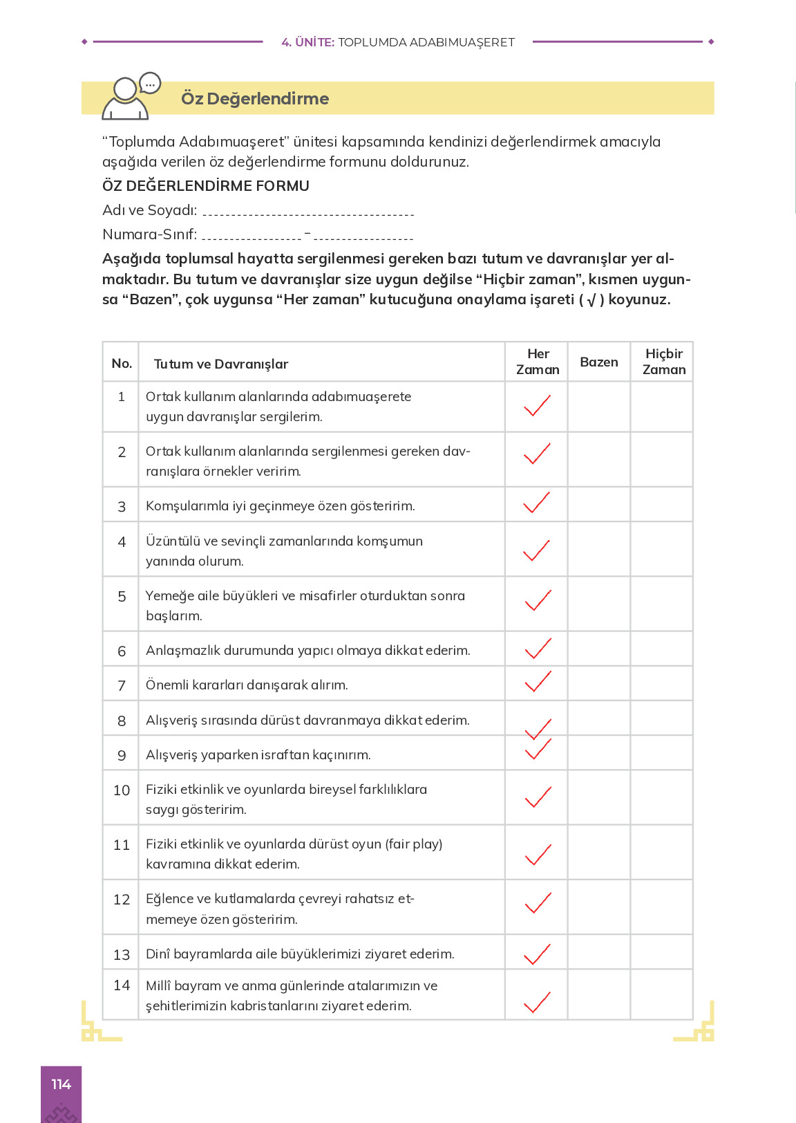 9. Sınıf Meb Yayınları Adabımuaşeret Ders Kitabı Sayfa 114 Cevapları 9. Sınıf Meb Yayınları Adabımuaşeret Ders Kitabı Sayfa 114 Cevapları