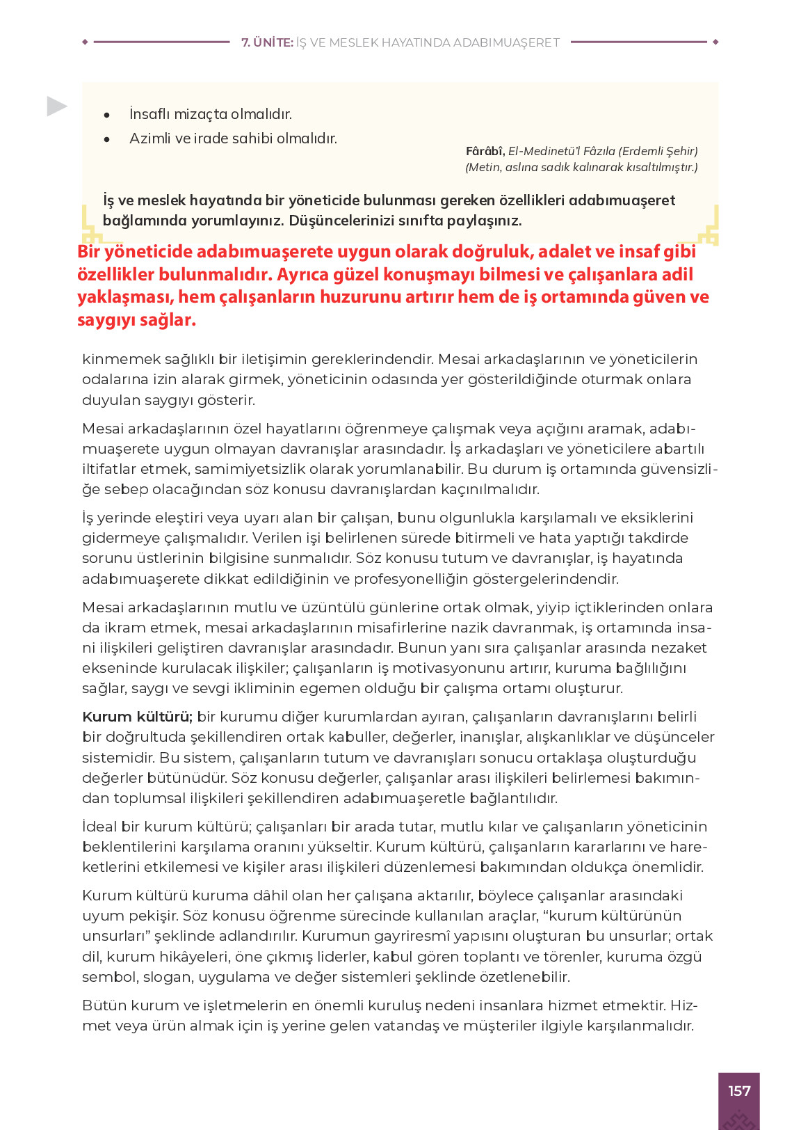 9. Sınıf Meb Yayınları Adabımuaşeret Ders Kitabı Sayfa 157 Cevapları 9. Sınıf Meb Yayınları Adabımuaşeret Ders Kitabı Sayfa 157 Cevapları