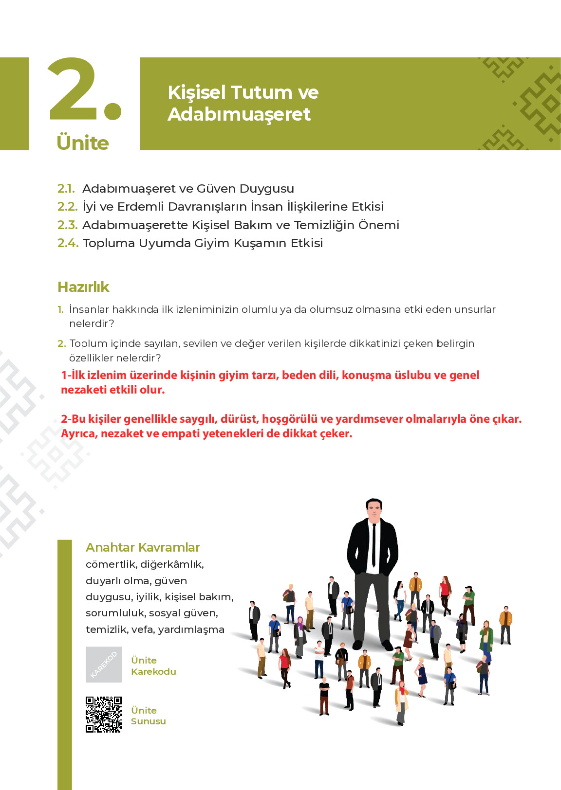 9. Sınıf Meb Yayınları Adabımuaşeret Ders Kitabı Sayfa 43 Cevapları