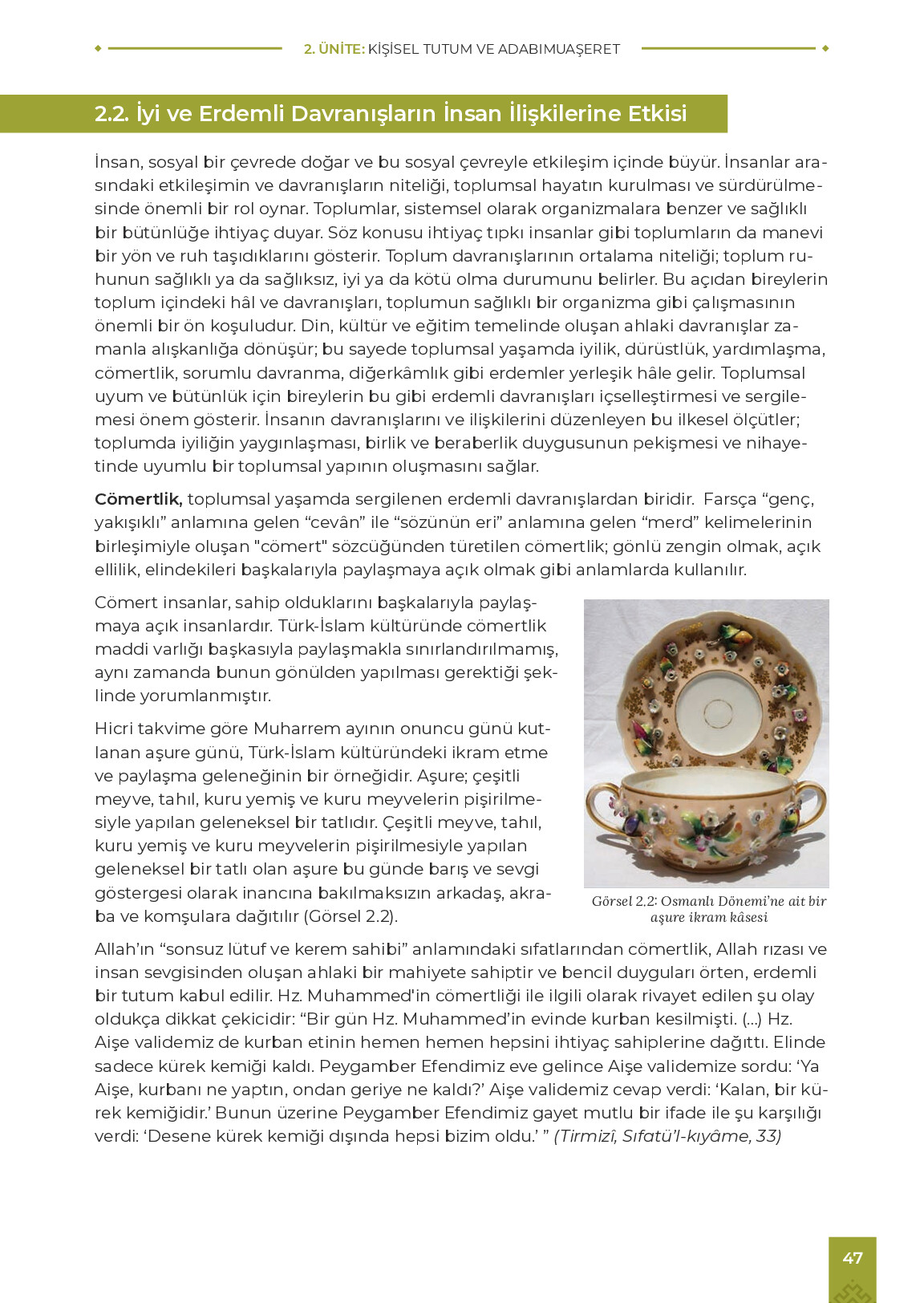 9. Sınıf Meb Yayınları Adabımuaşeret Ders Kitabı Sayfa 47 Cevapları