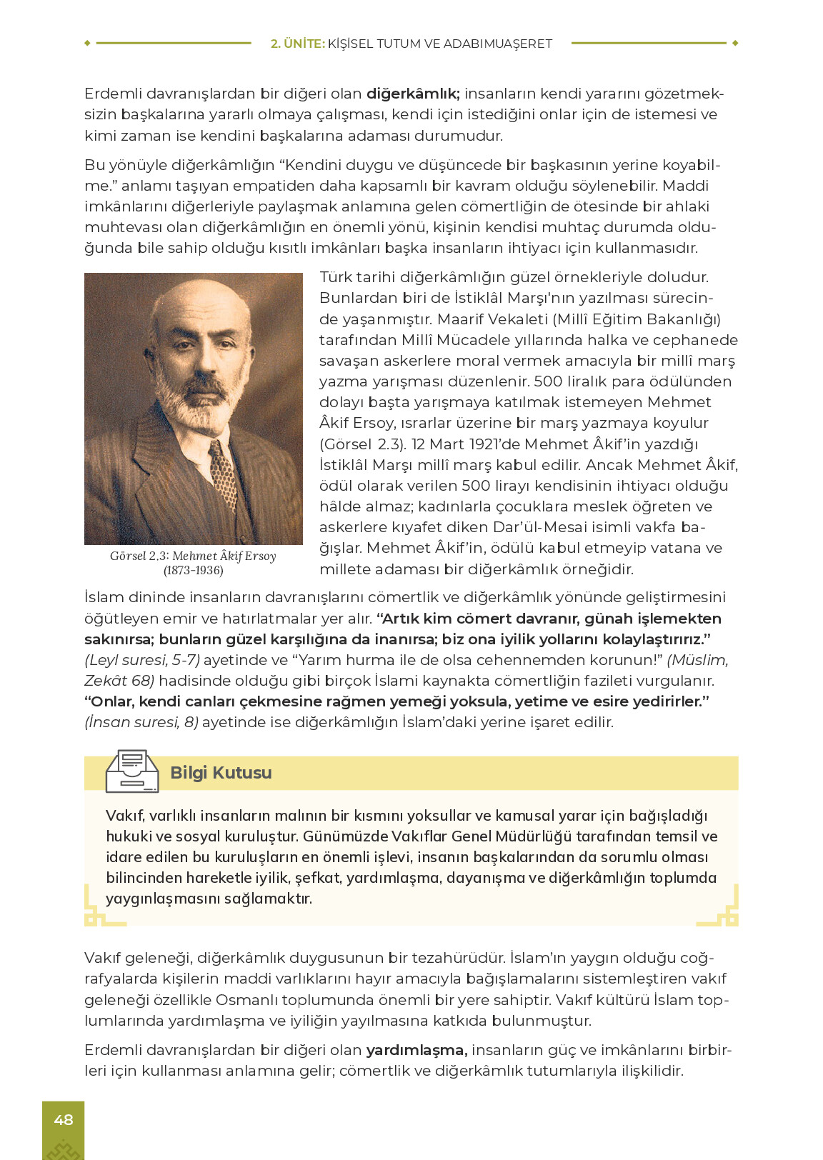 9. Sınıf Meb Yayınları Adabımuaşeret Ders Kitabı Sayfa 48 Cevapları