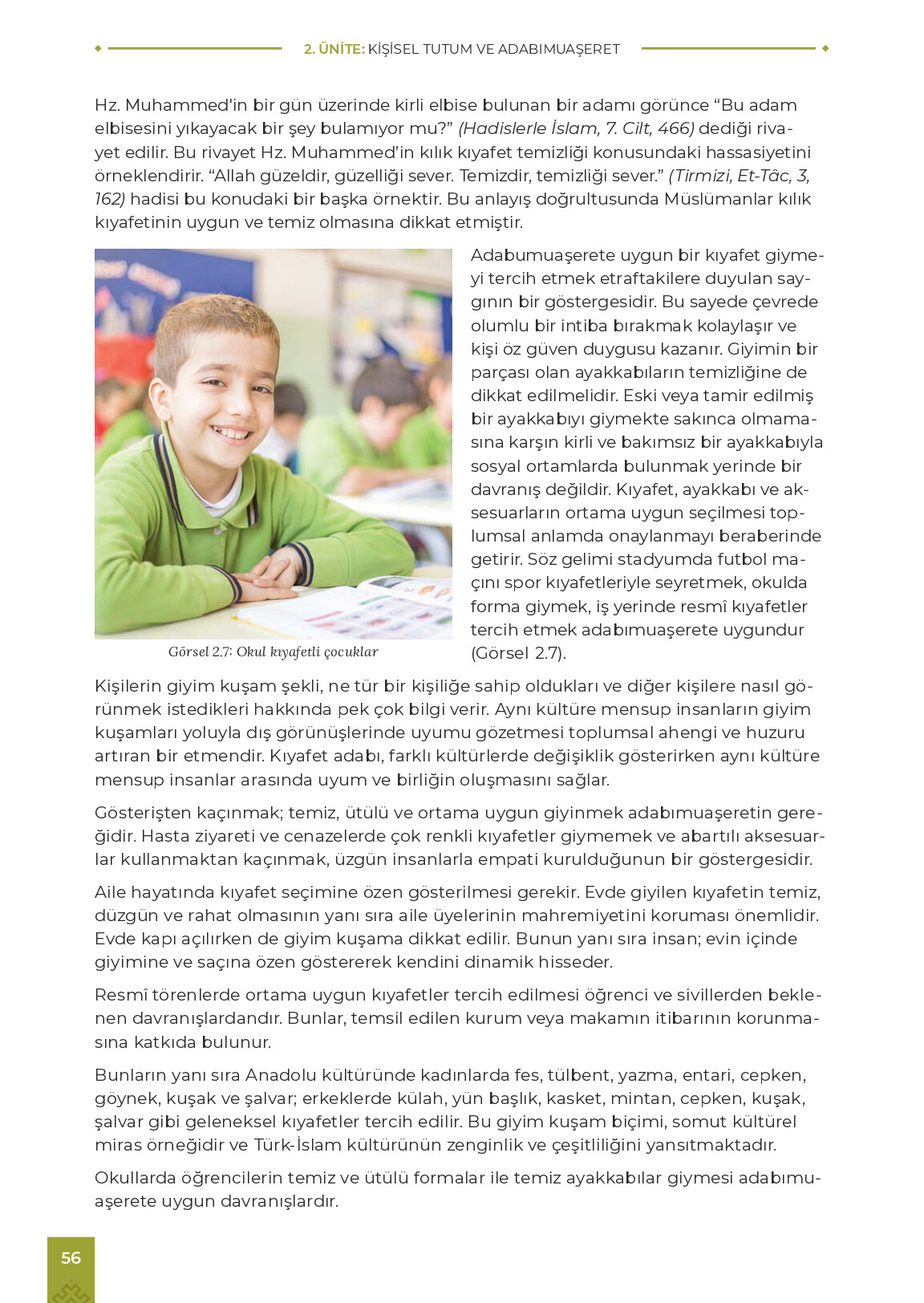 9. Sınıf Meb Yayınları Adabımuaşeret Ders Kitabı Sayfa 56 Cevapları