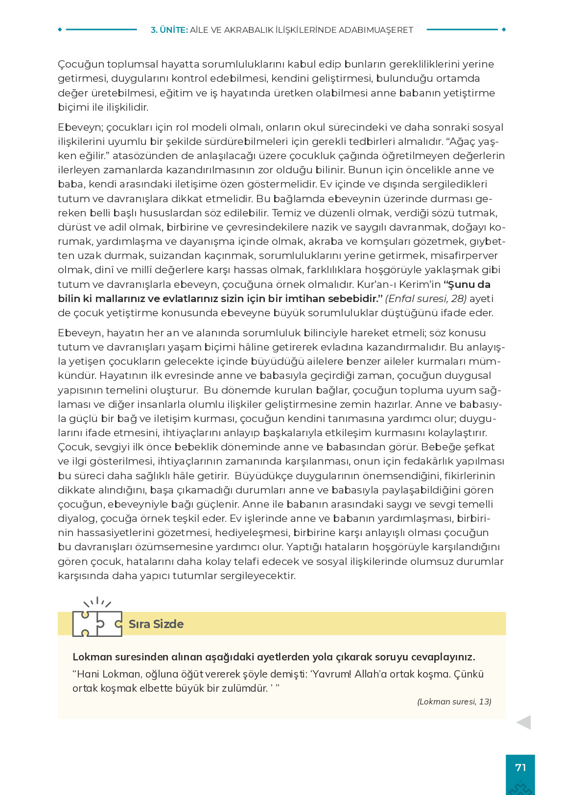 9. Sınıf Meb Yayınları Adabımuaşeret Ders Kitabı Sayfa 71 Cevapları 9. Sınıf Meb Yayınları Adabımuaşeret Ders Kitabı Sayfa 71 Cevapları