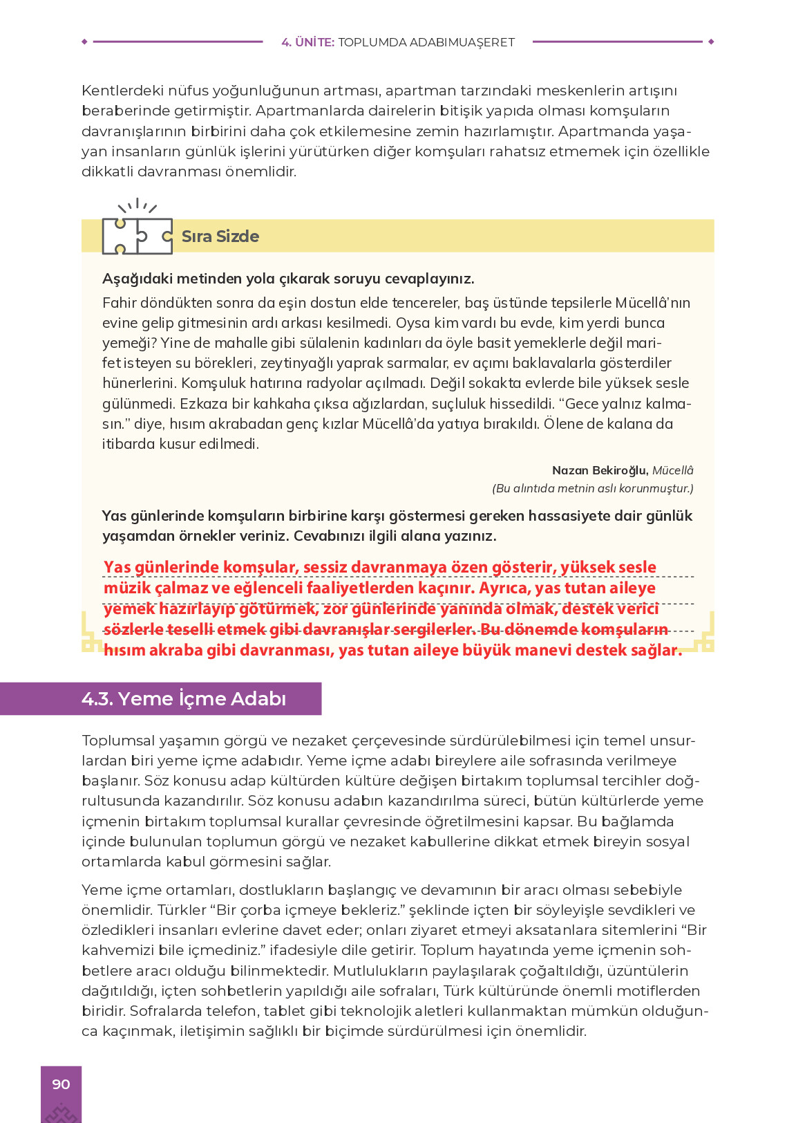 9. Sınıf Meb Yayınları Adabımuaşeret Ders Kitabı Sayfa 90 Cevapları 9. Sınıf Meb Yayınları Adabımuaşeret Ders Kitabı Sayfa 90 Cevapları