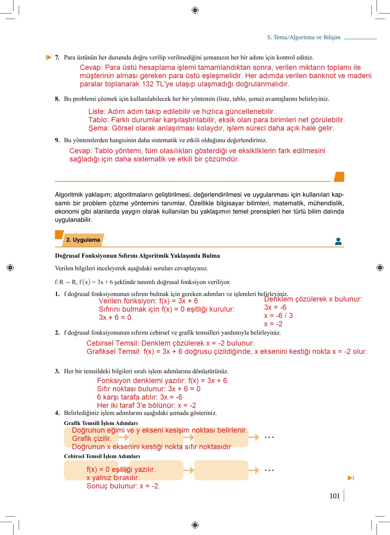9. Sınıf Meb Yayınları Matematik 2. Kitap Ders Kitabı Sayfa 101 Cevapları