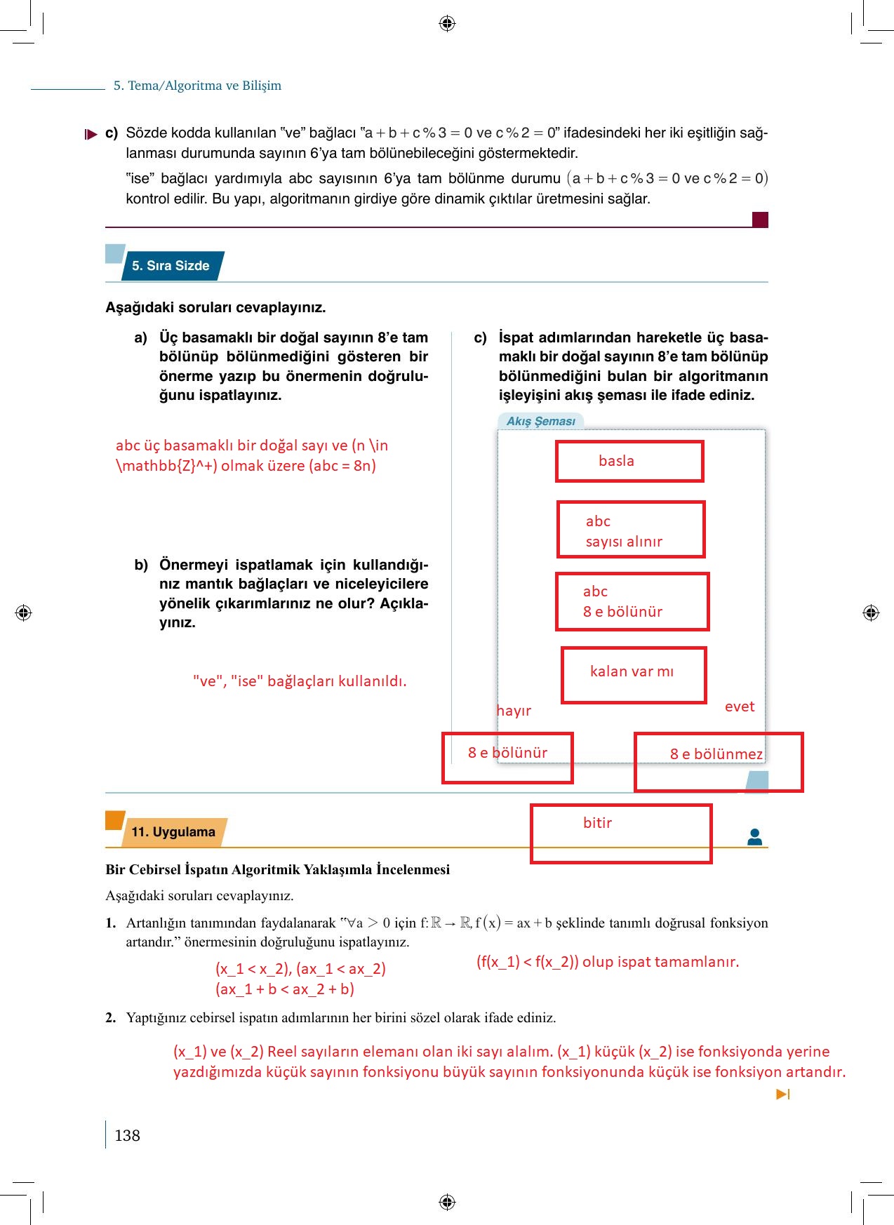 9. Sınıf Meb Yayınları Matematik 2. Kitap Ders Kitabı Sayfa 138 Cevapları