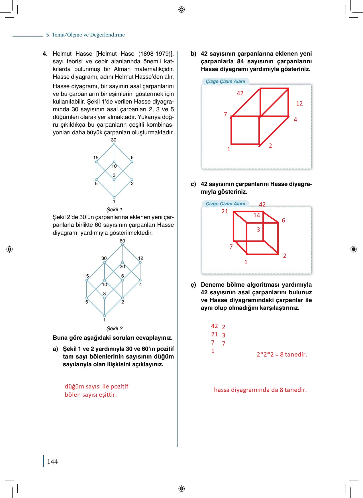9. Sınıf Meb Yayınları Matematik 2. Kitap Ders Kitabı Sayfa 144 Cevapları