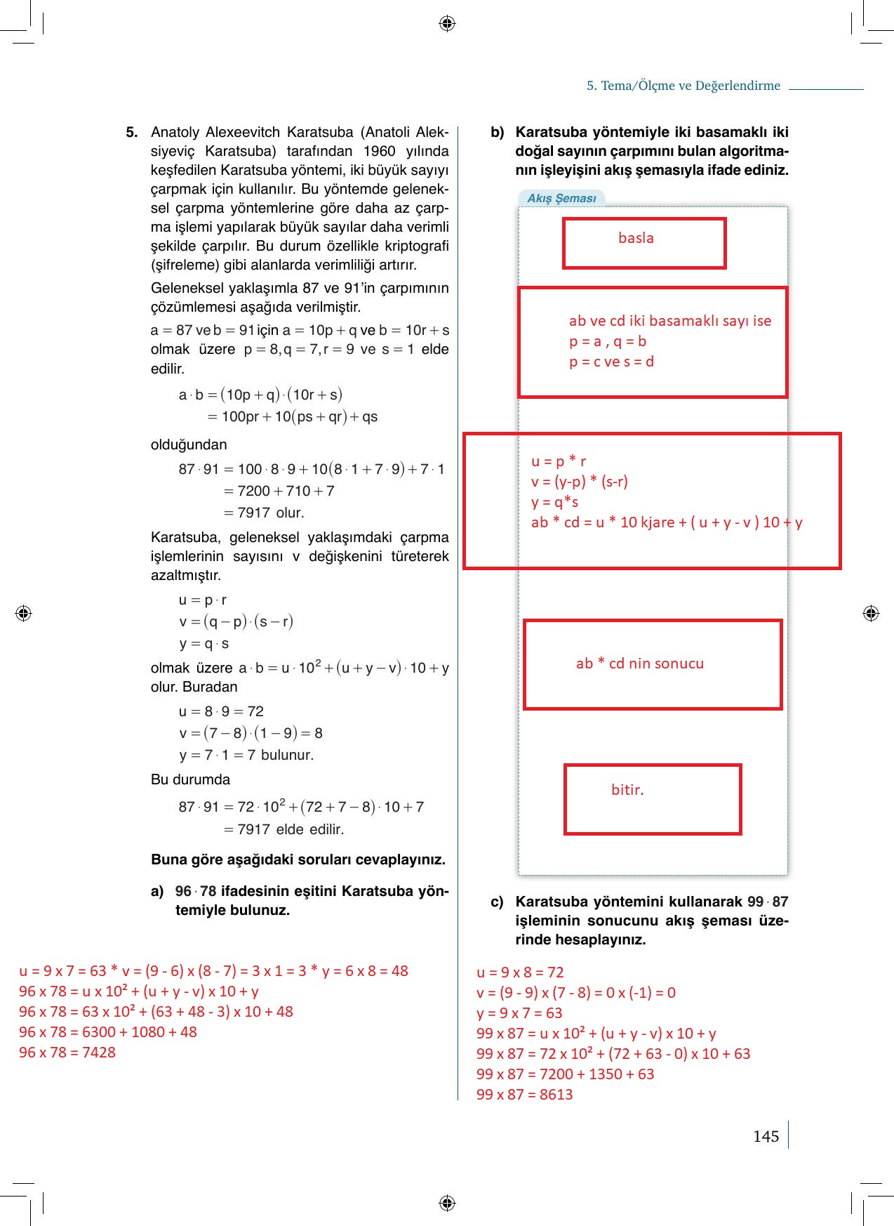 9. Sınıf Meb Yayınları Matematik 2. Kitap Ders Kitabı Sayfa 145 Cevapları