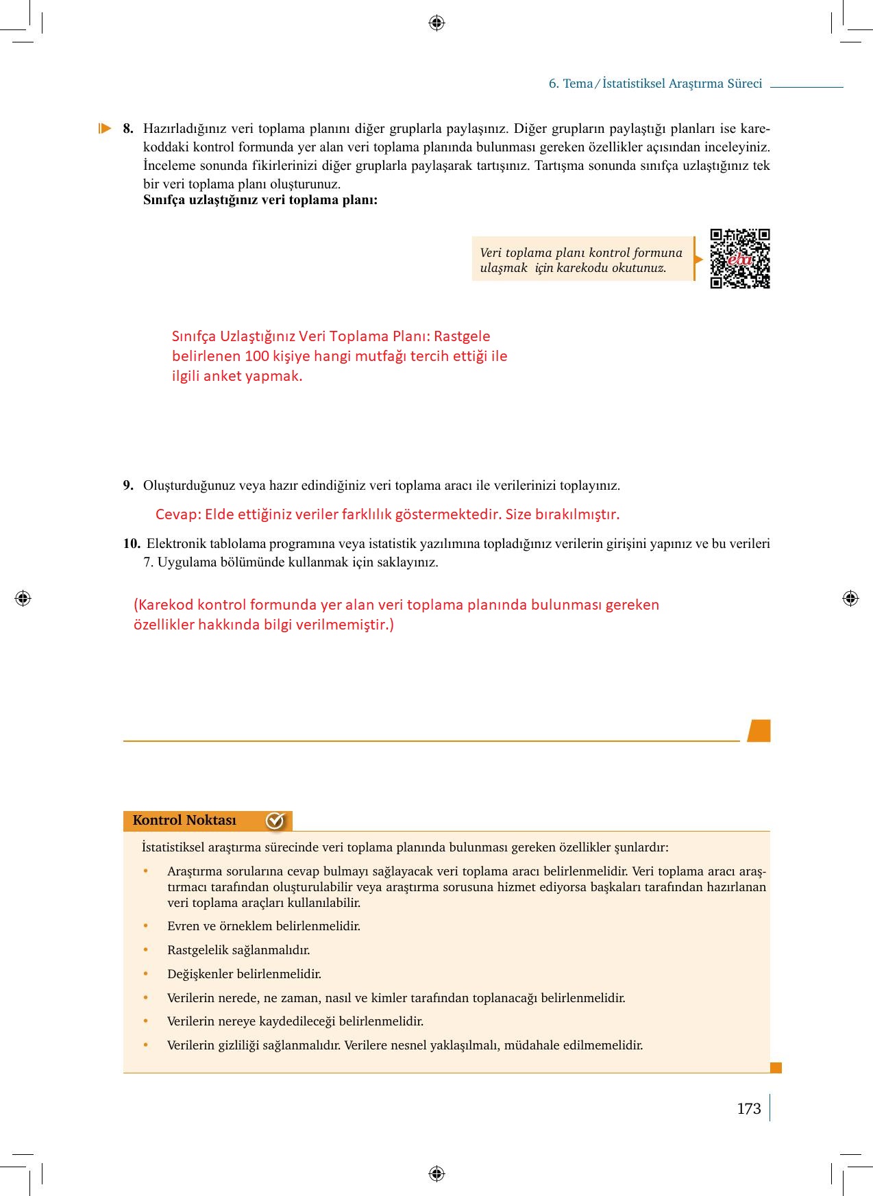 9. Sınıf Meb Yayınları Matematik 2. Kitap Ders Kitabı Sayfa 173 Cevapları