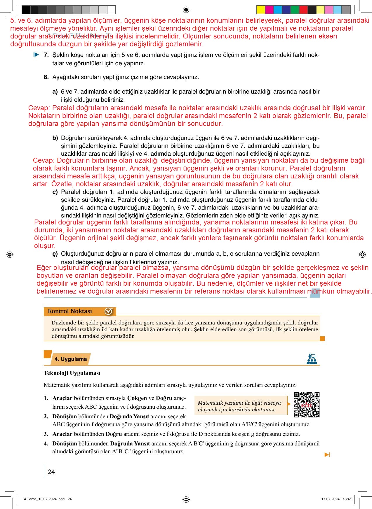 9. Sınıf Meb Yayınları Matematik 2. Kitap Ders Kitabı Sayfa 24 Cevapları