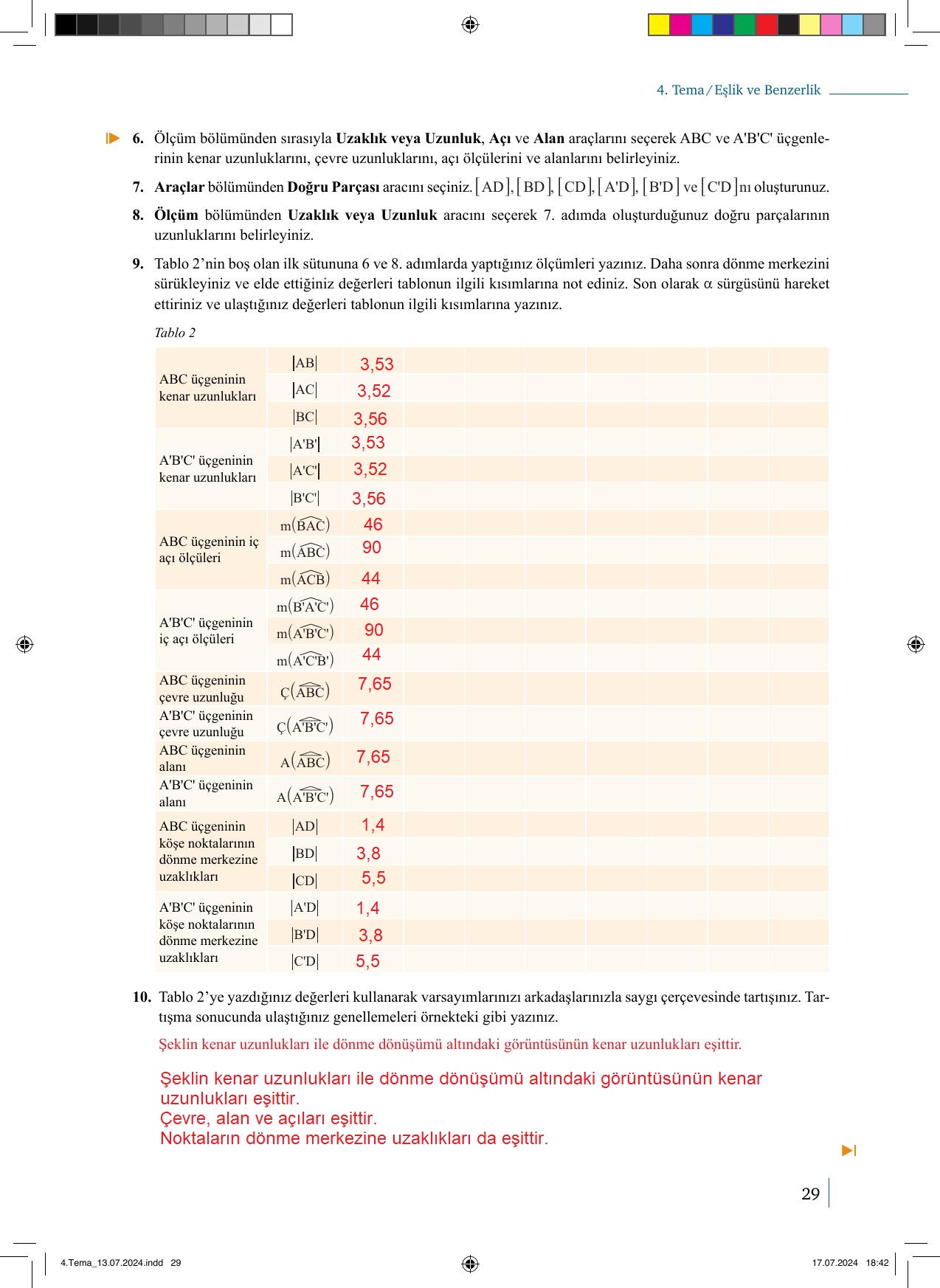 9. Sınıf Meb Yayınları Matematik 2. Kitap Ders Kitabı Sayfa 29 Cevapları