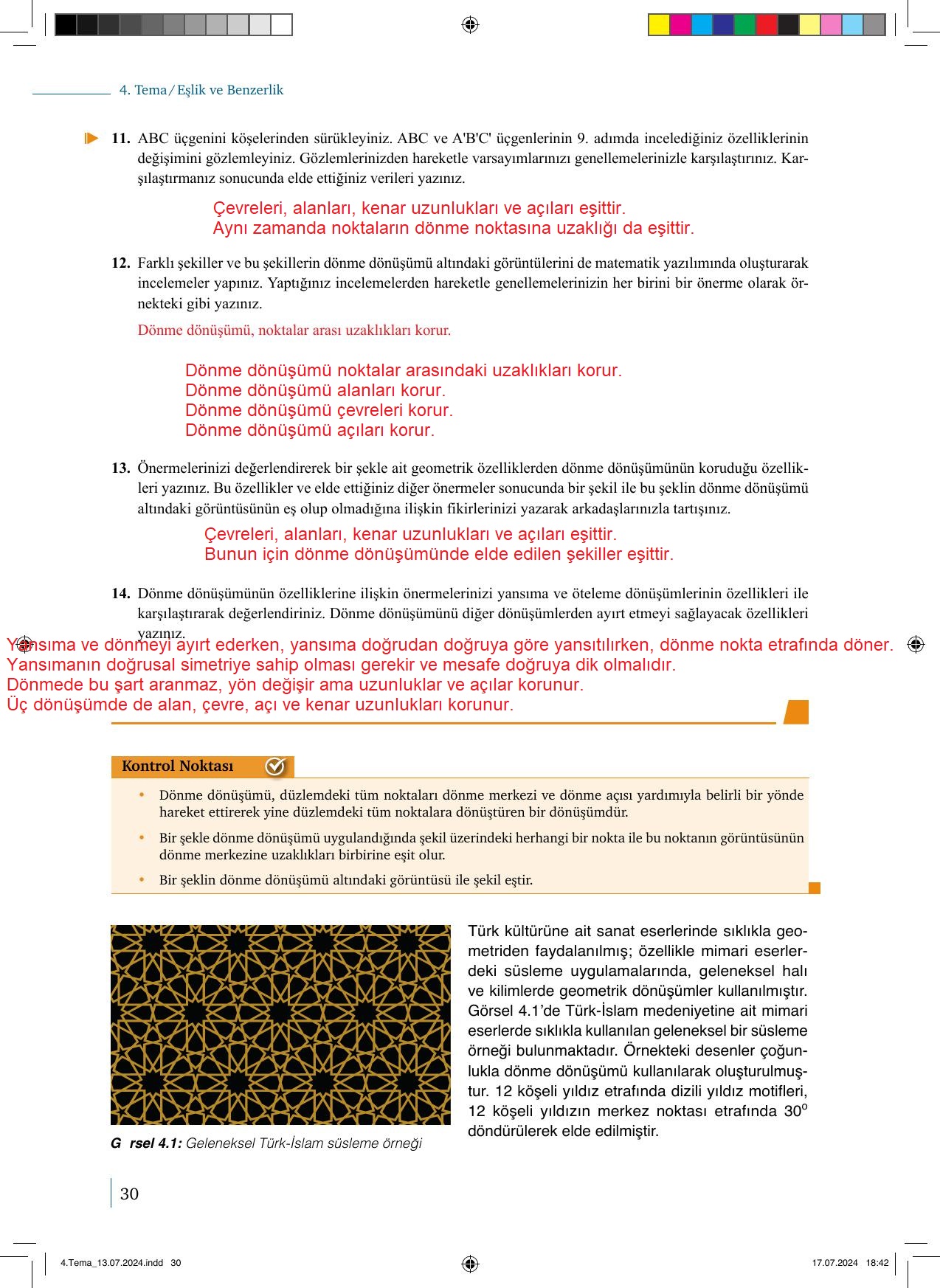 9. Sınıf Meb Yayınları Matematik 2. Kitap Ders Kitabı Sayfa 30 Cevapları