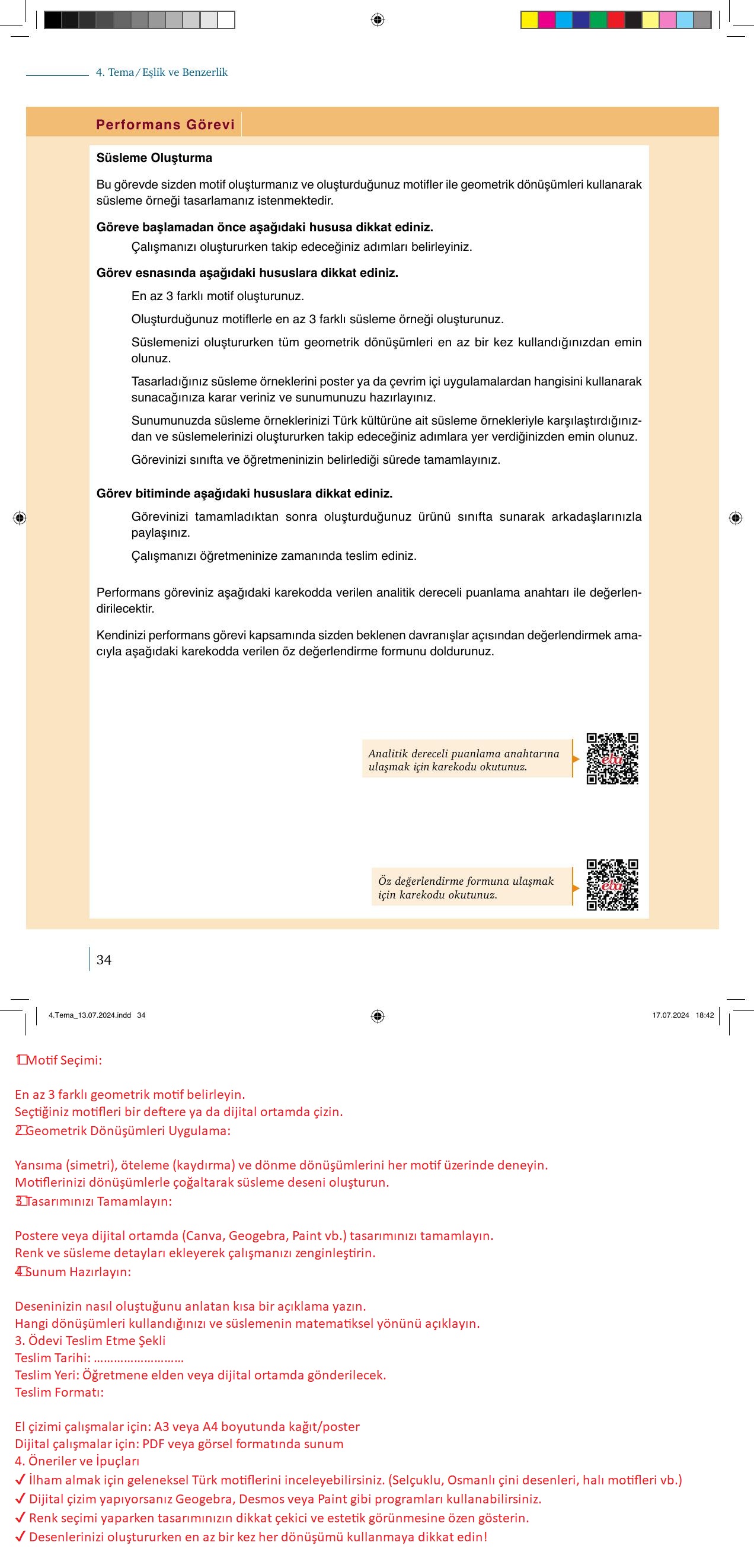 9. Sınıf Meb Yayınları Matematik 2. Kitap Ders Kitabı Sayfa 34 Cevapları