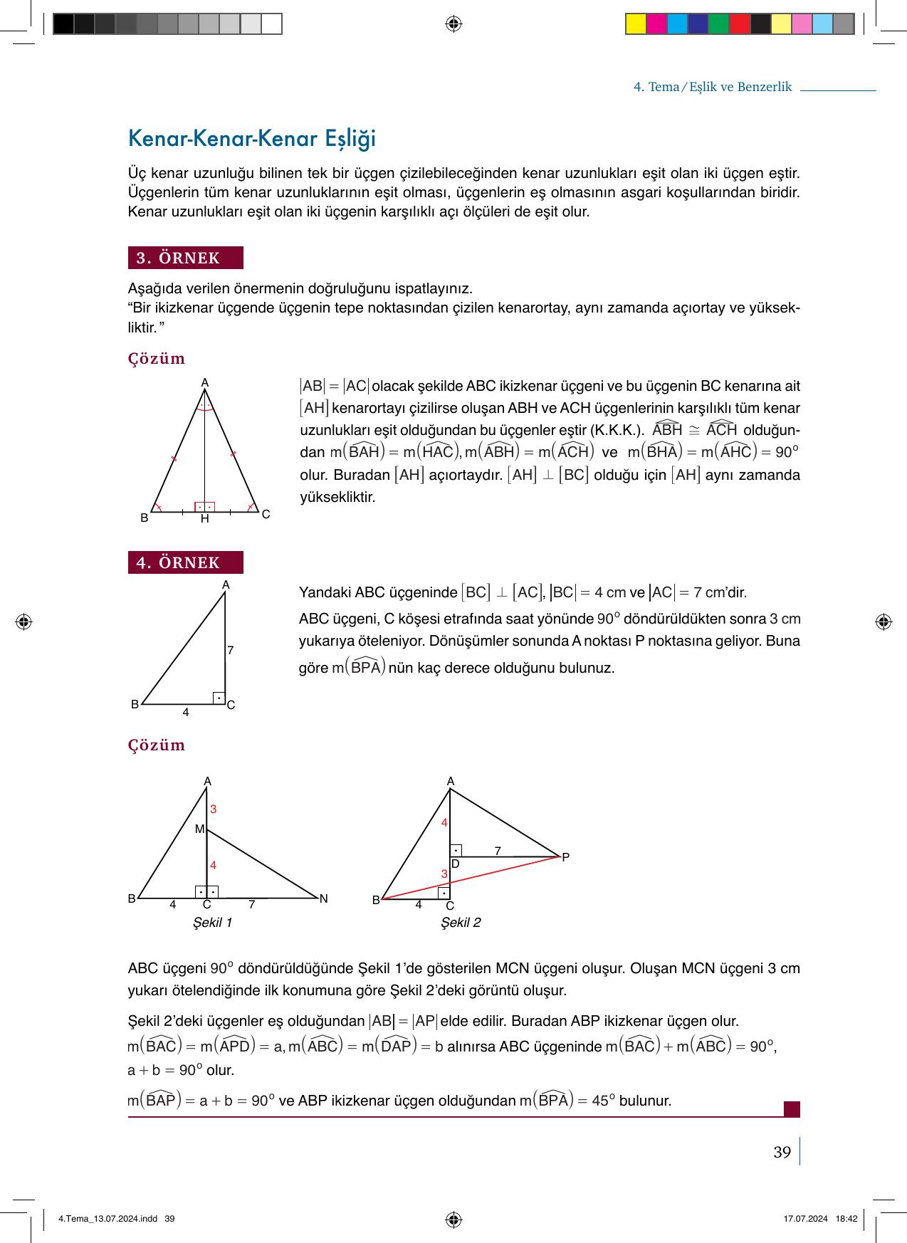 9. Sınıf Meb Yayınları Matematik 2. Kitap Ders Kitabı Sayfa 39 Cevapları
