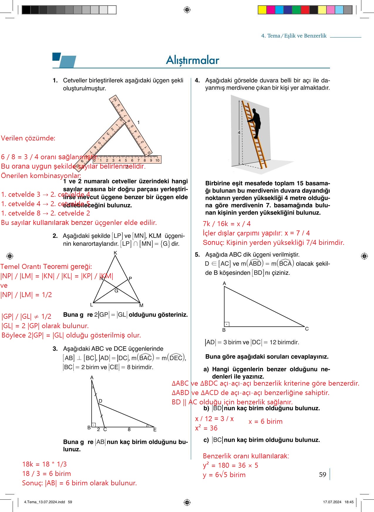 9. Sınıf Meb Yayınları Matematik 2. Kitap Ders Kitabı Sayfa 59 Cevapları