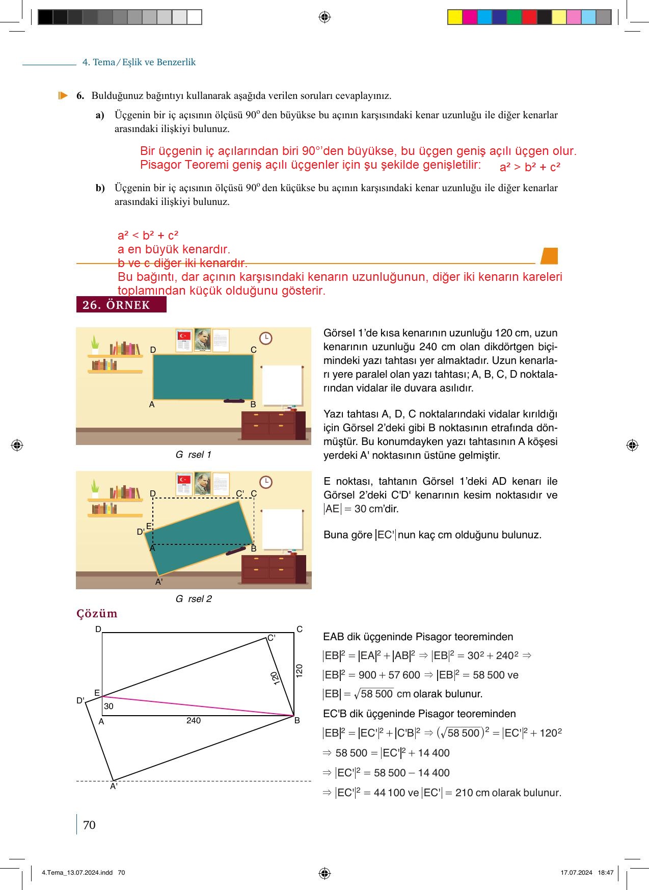 9. Sınıf Meb Yayınları Matematik 2. Kitap Ders Kitabı Sayfa 70 Cevapları