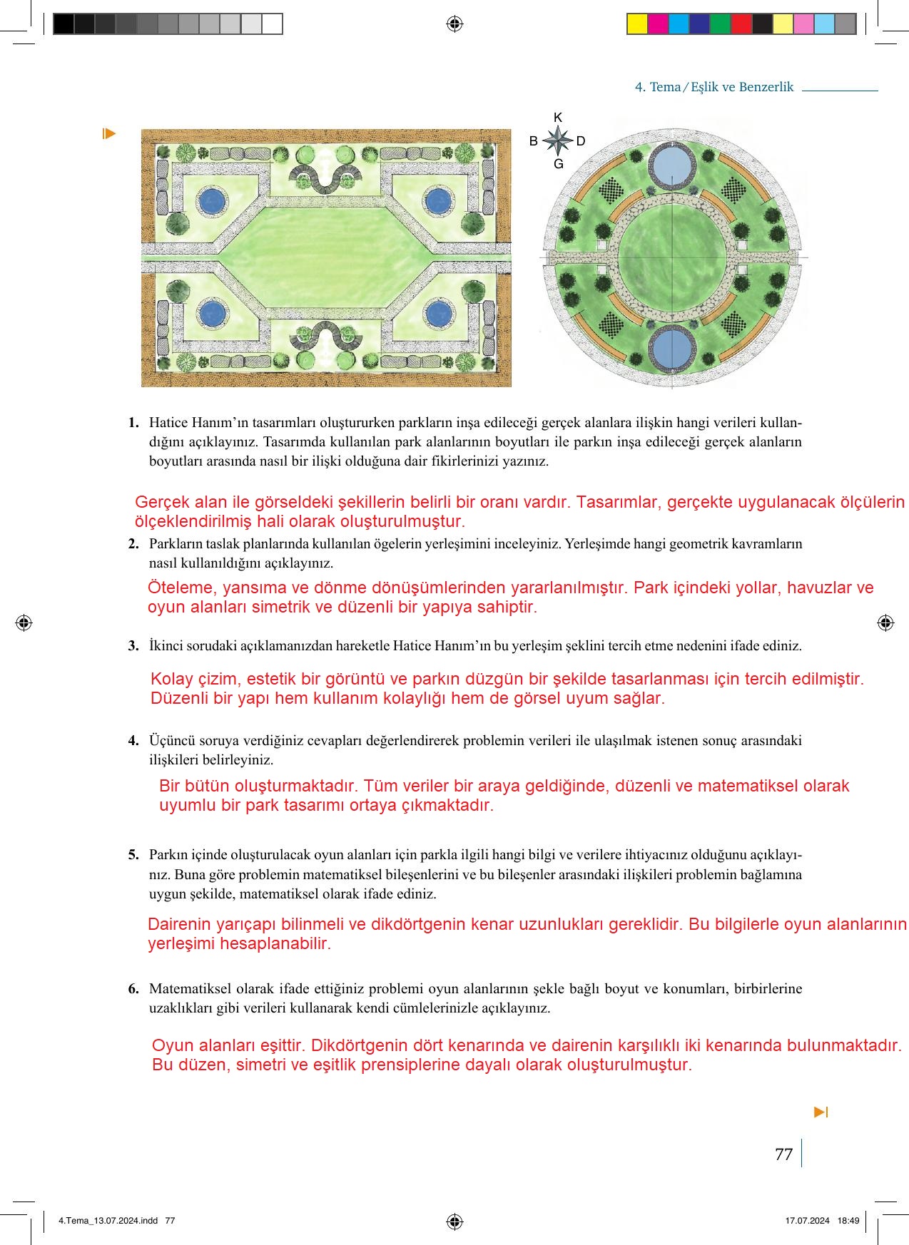 9. Sınıf Meb Yayınları Matematik 2. Kitap Ders Kitabı Sayfa 77 Cevapları
