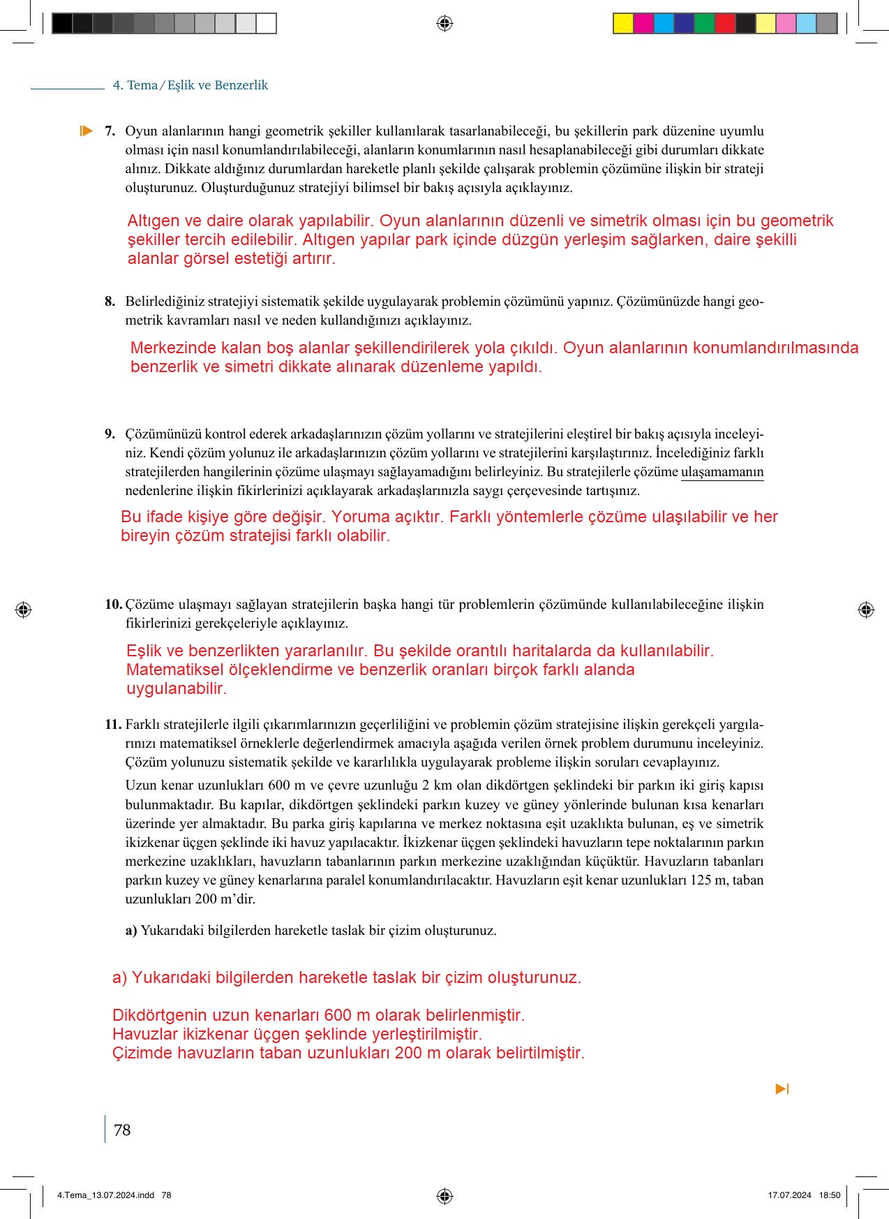 9. Sınıf Meb Yayınları Matematik 2. Kitap Ders Kitabı Sayfa 78 Cevapları