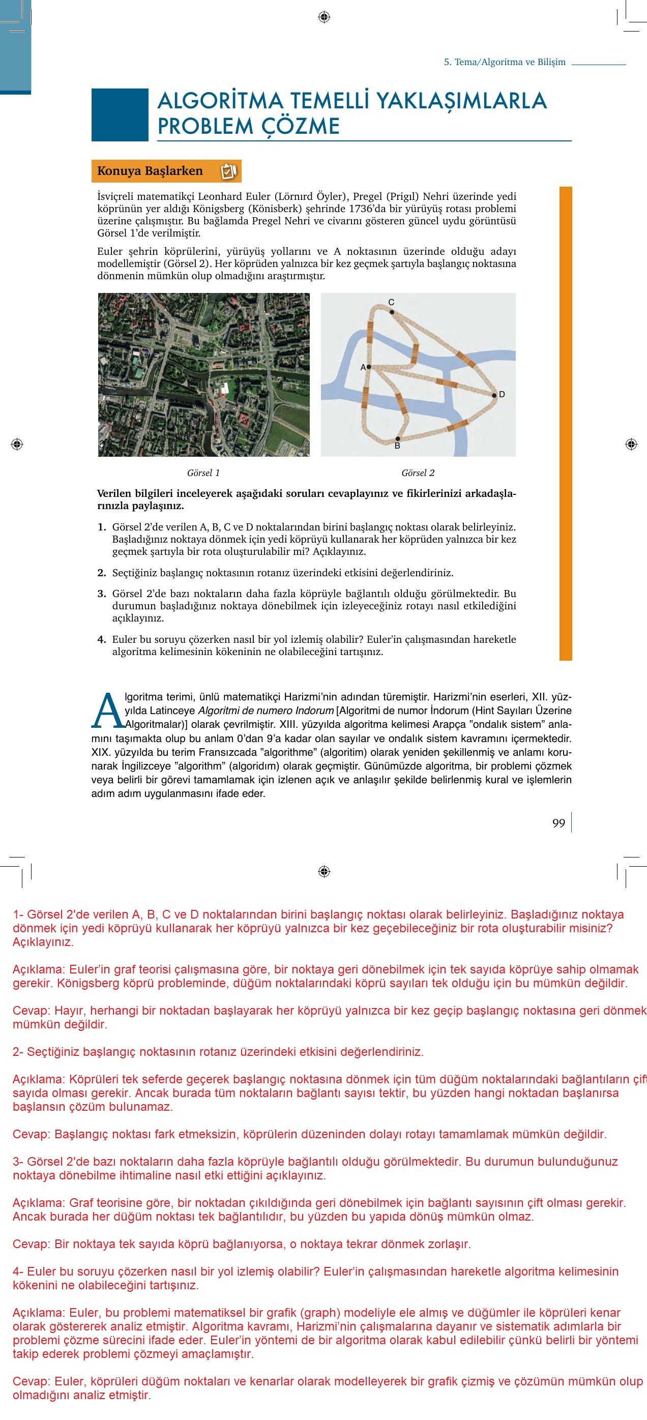 9. Sınıf Meb Yayınları Matematik 2. Kitap Ders Kitabı Sayfa 99 Cevapları
