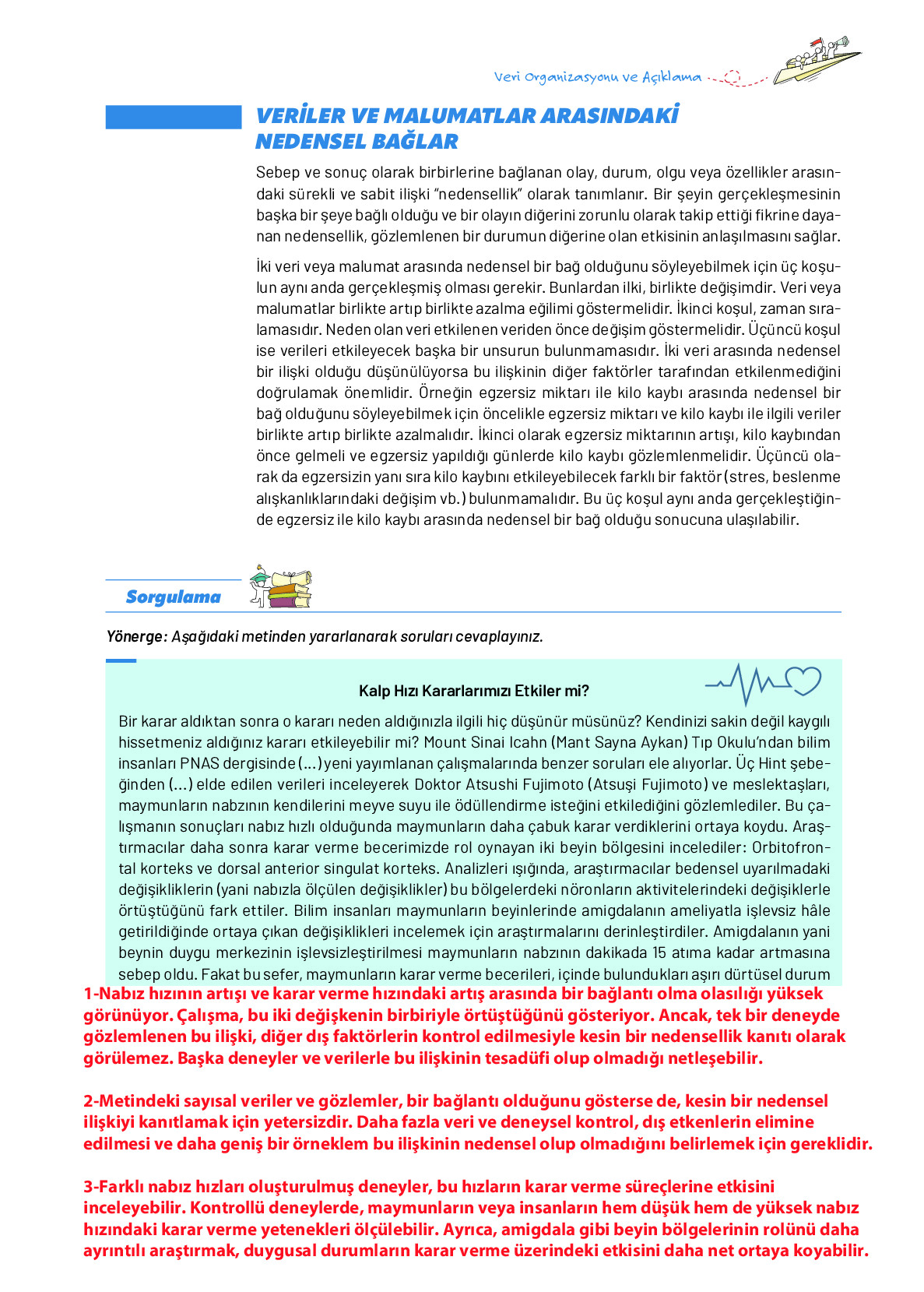9. Sınıf Meb Yayınları Ortaöğretim Düşünme Eğitimi Ders Kitabı Sayfa 101 Cevapları