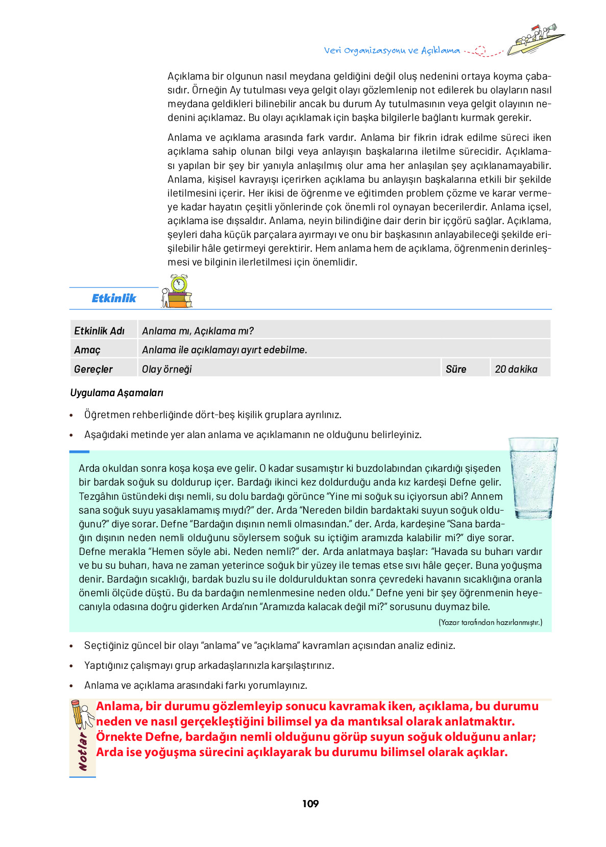 9. Sınıf Meb Yayınları Ortaöğretim Düşünme Eğitimi Ders Kitabı Sayfa 109 Cevapları