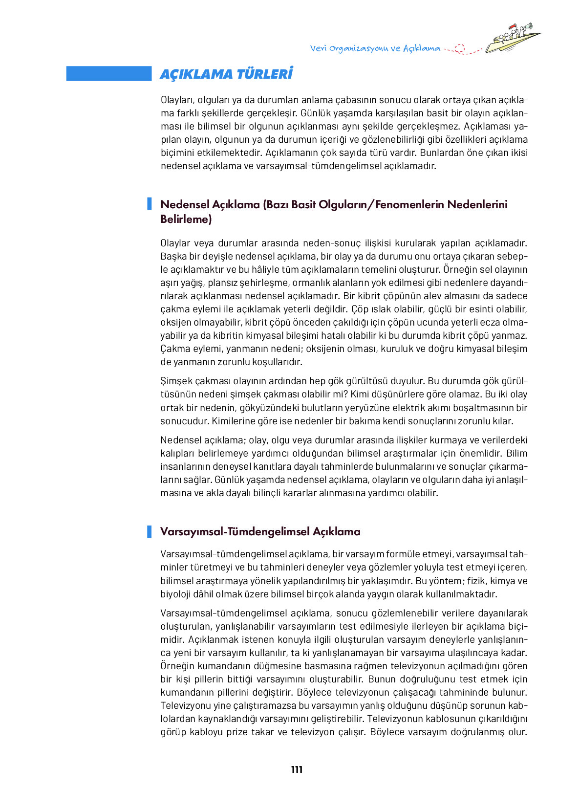 9. Sınıf Meb Yayınları Ortaöğretim Düşünme Eğitimi Ders Kitabı Sayfa 111 Cevapları