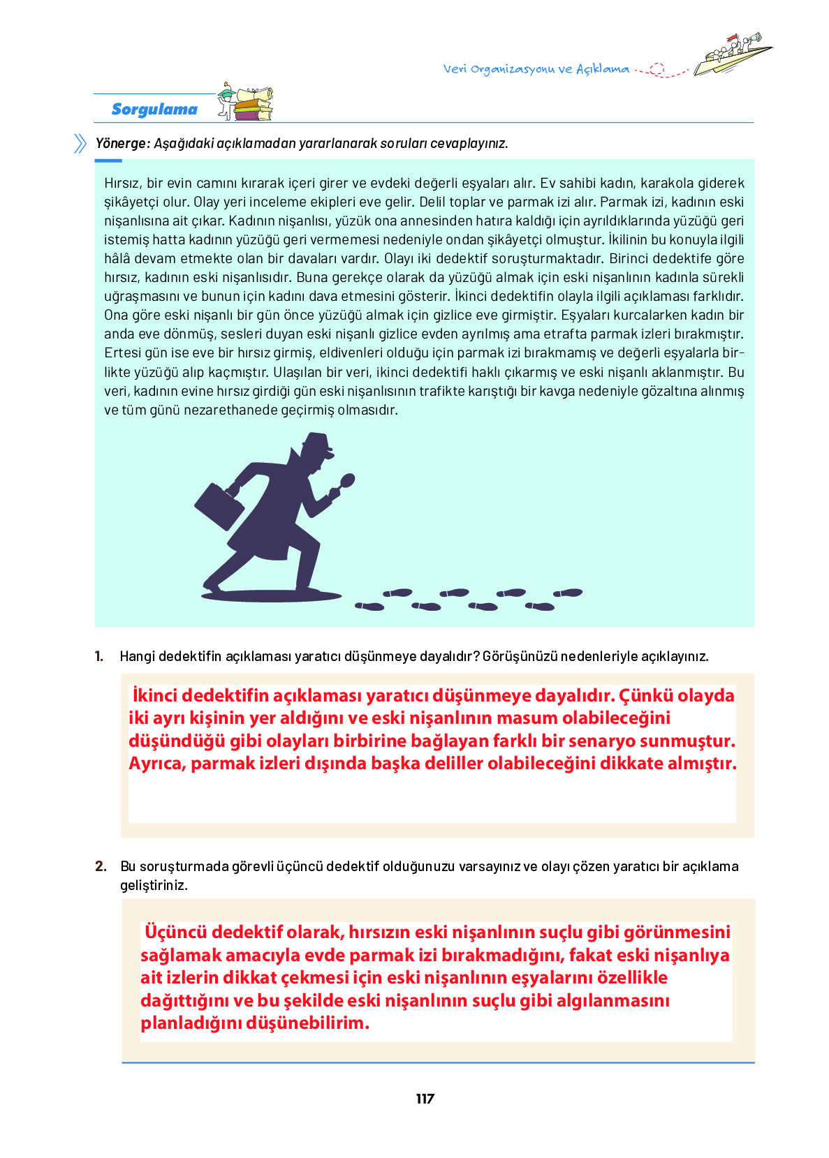 9. Sınıf Meb Yayınları Ortaöğretim Düşünme Eğitimi Ders Kitabı Sayfa 117 Cevapları